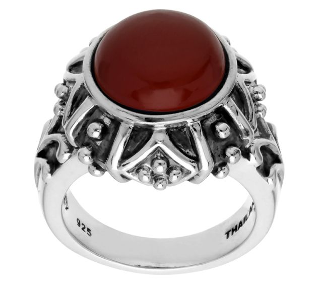 Elyse Ryan Sterling Silver Carnelian Ring