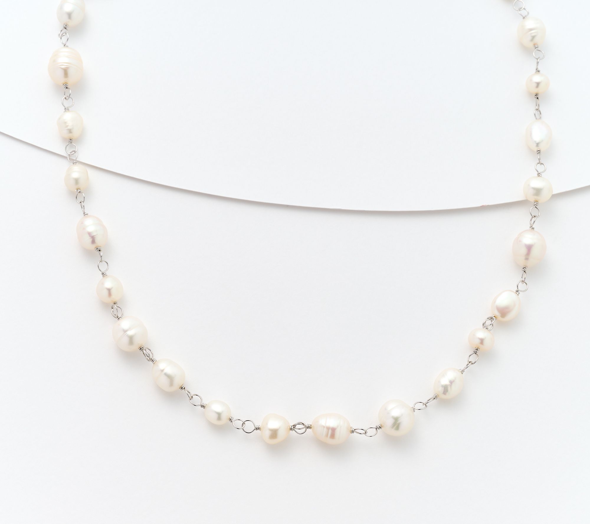 Honora Choice of Color Cultured Pearl 18" Necklace, Sterling Silver