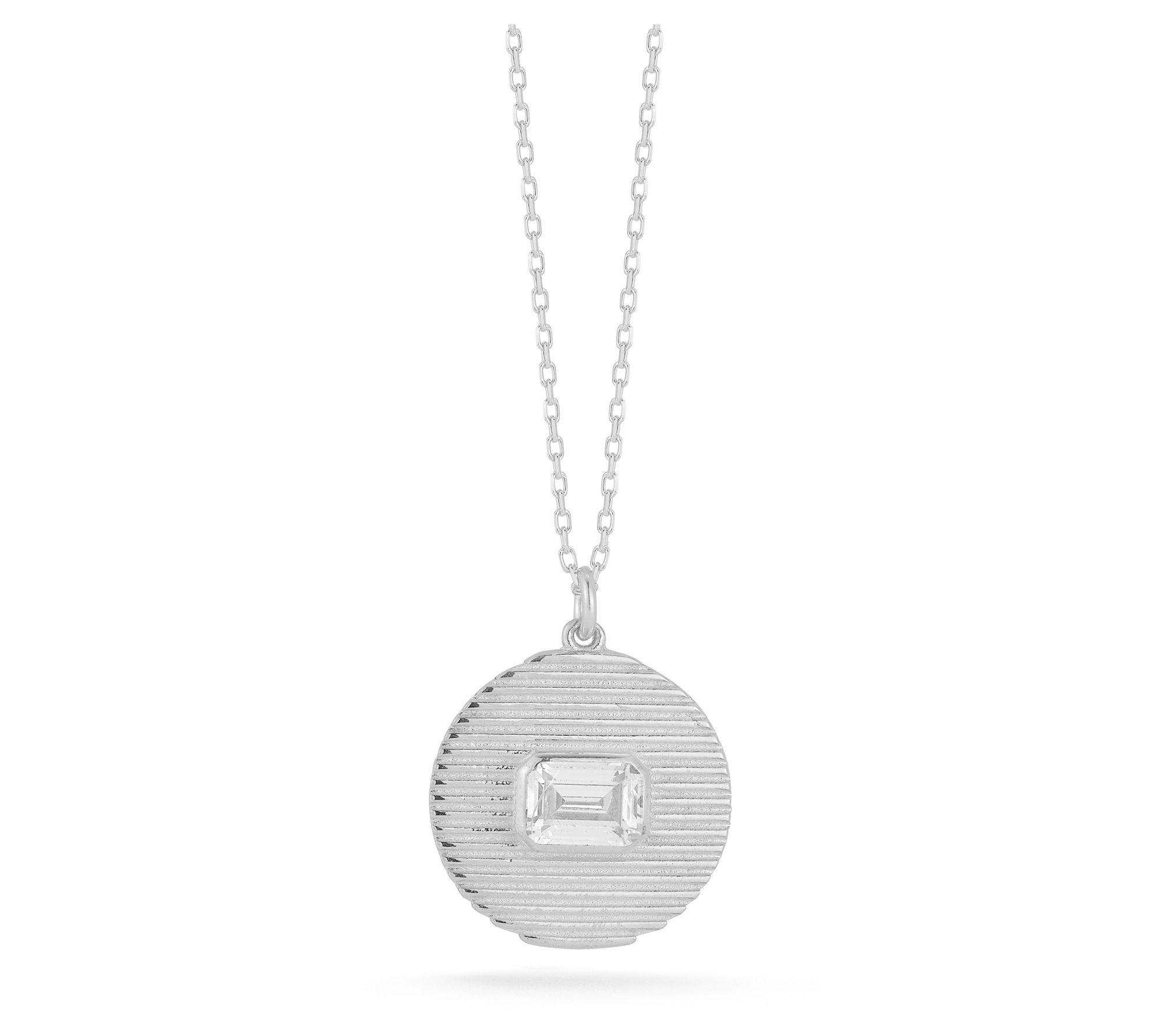 Sterlina Silver Vintage Circle Necklace, Sterling