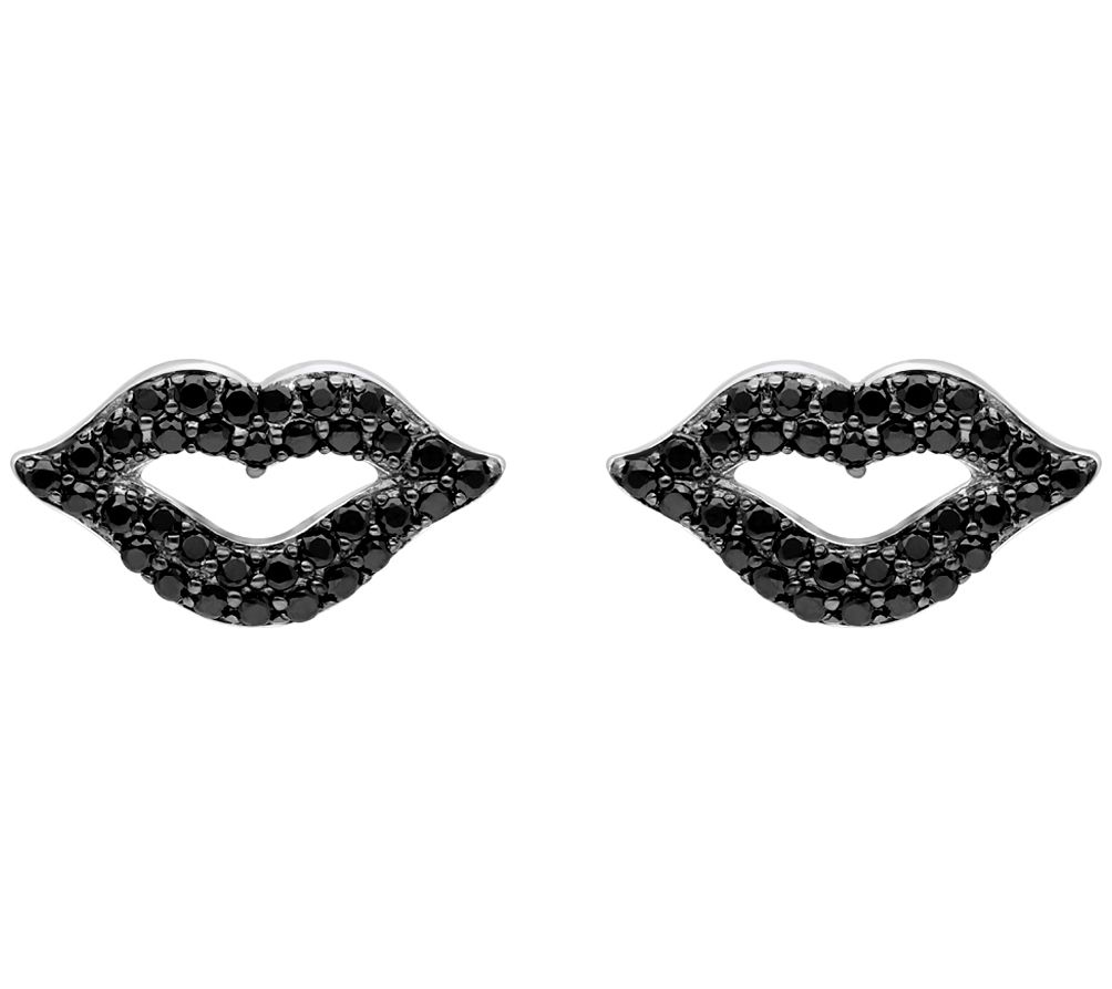 Margo Manhattan Sterling Silver Black Spinel Bisoux Earrings