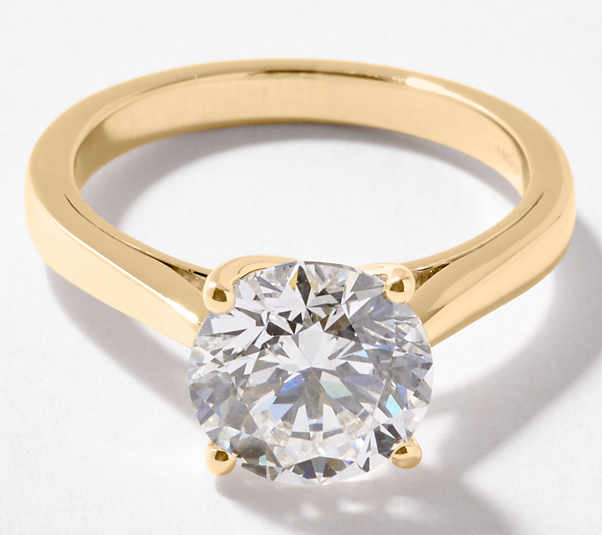  Fire Light Lab Grown Diamond Round 3 cttw Ring, 14K Gold