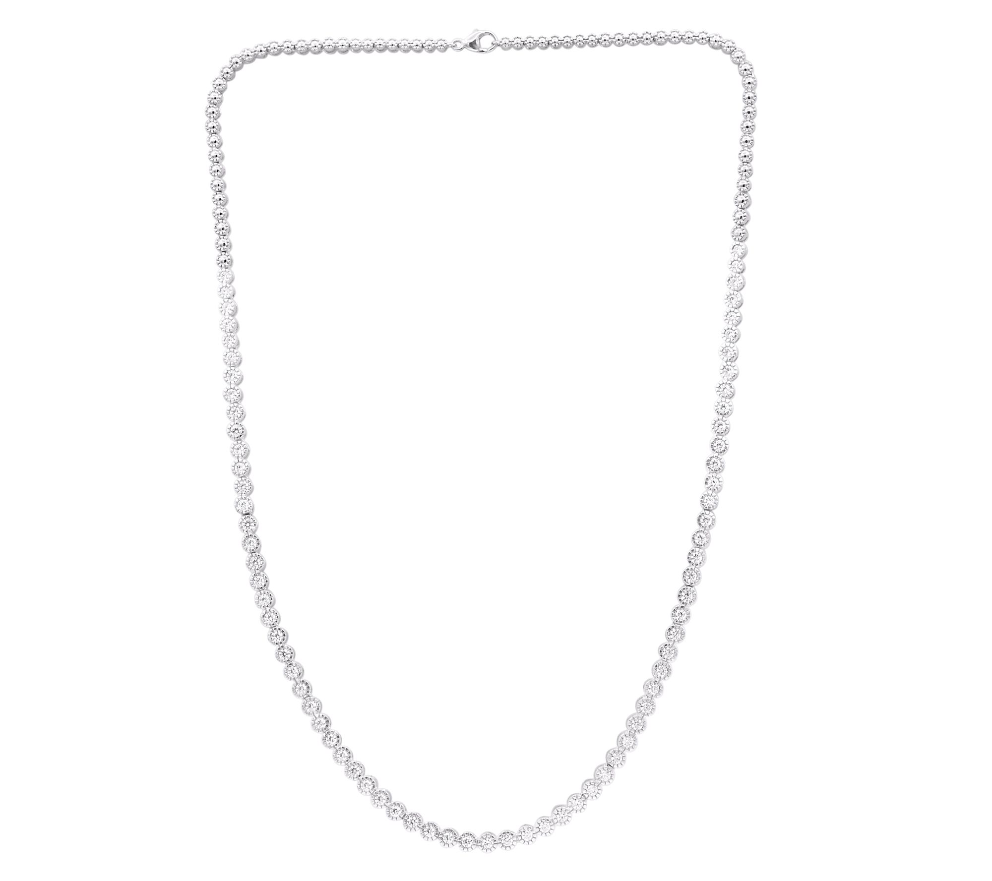 Affinity Diamonds 3.00 cttw Tennis Necklace, Sterling Silver
