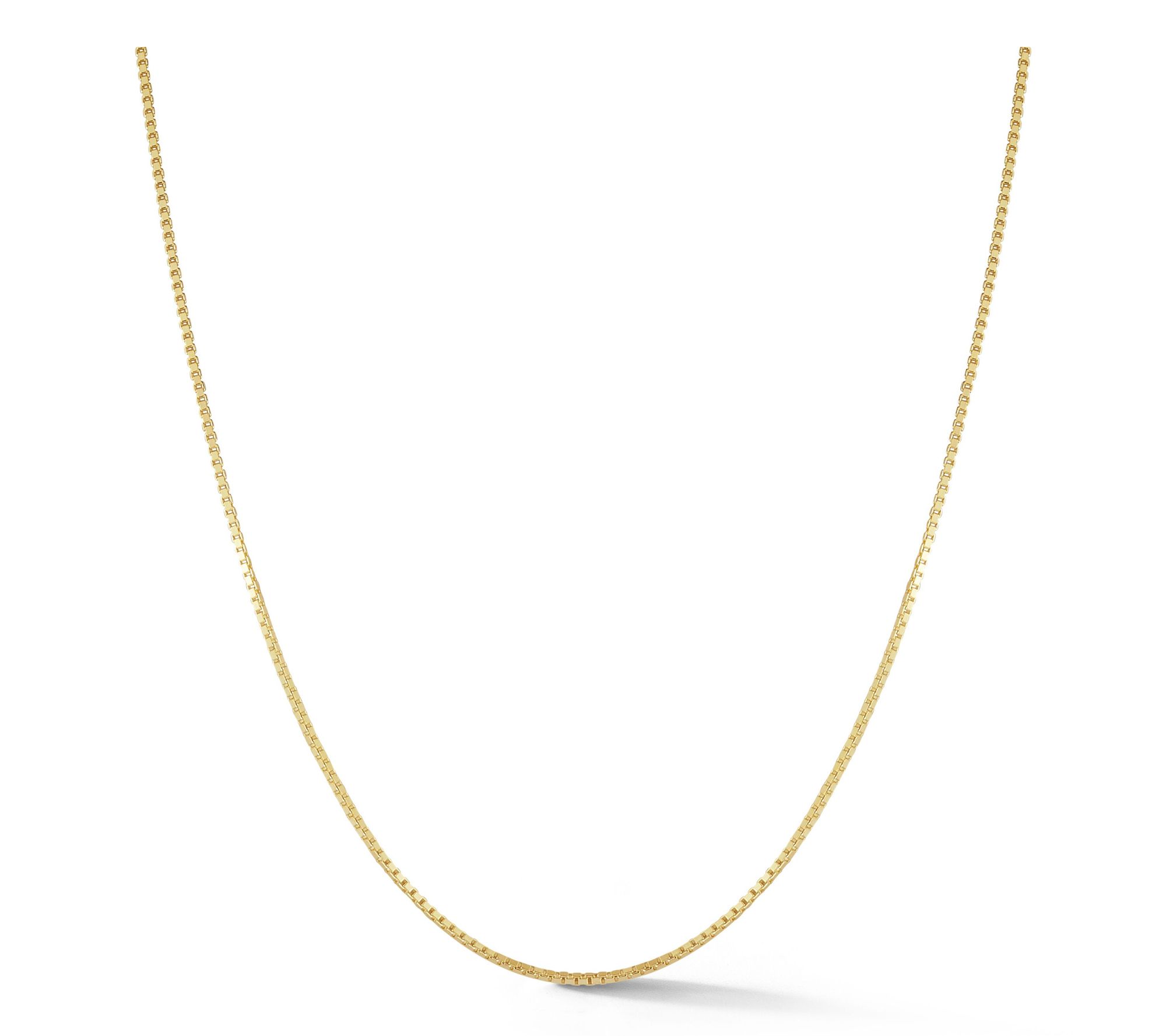 Italian Silver 20" Box Chain Necklace, Sterling