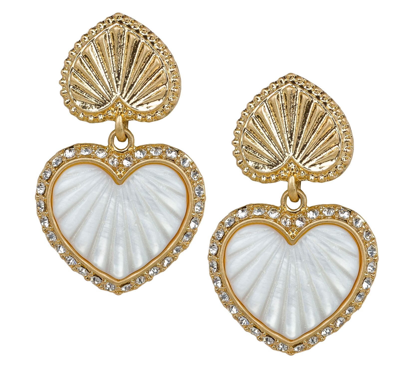Patricia Nash Double Heart Drop Earrings