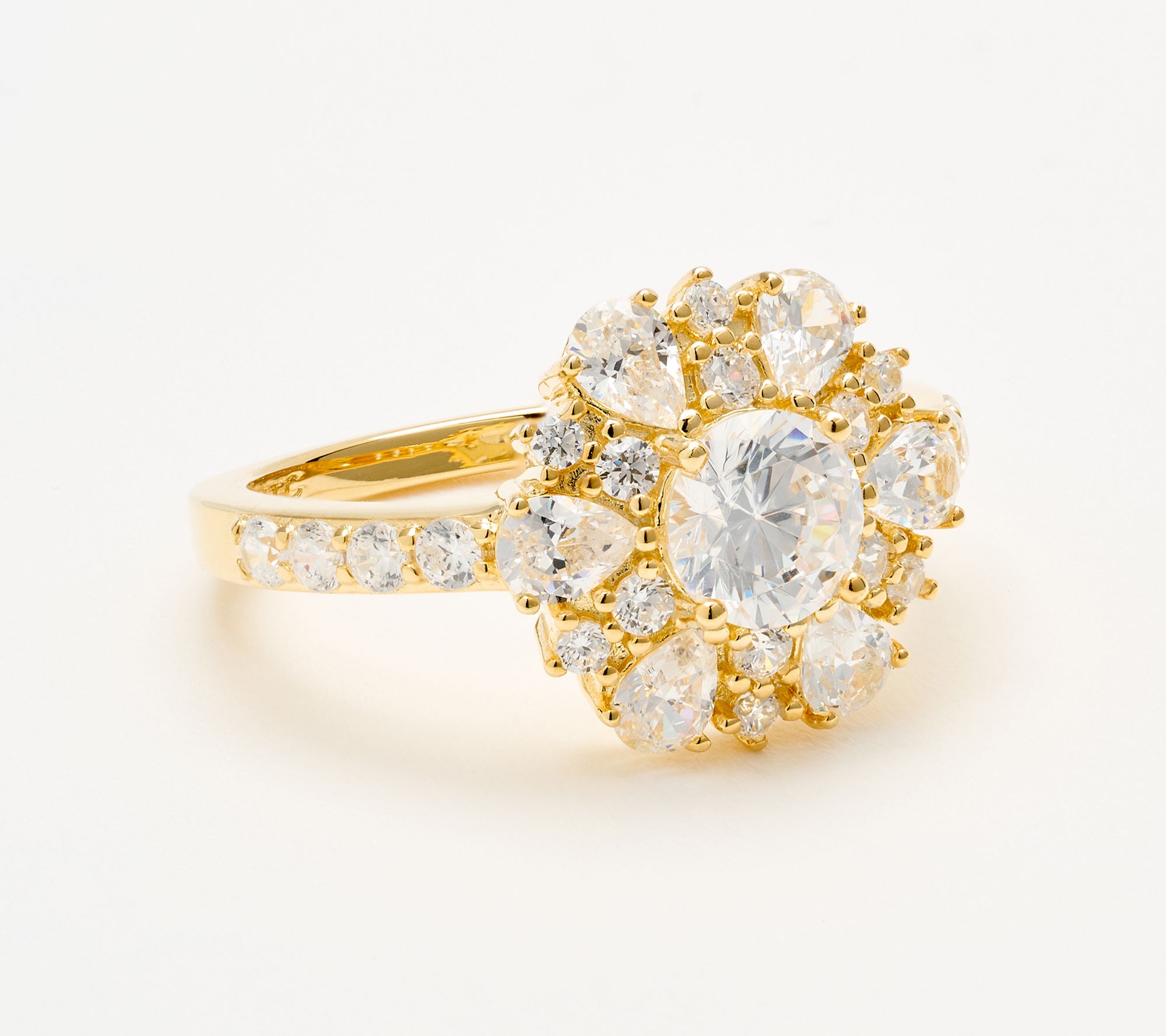 Diamonique x Kathy Levine Rosetta Ring, Sterling Silver