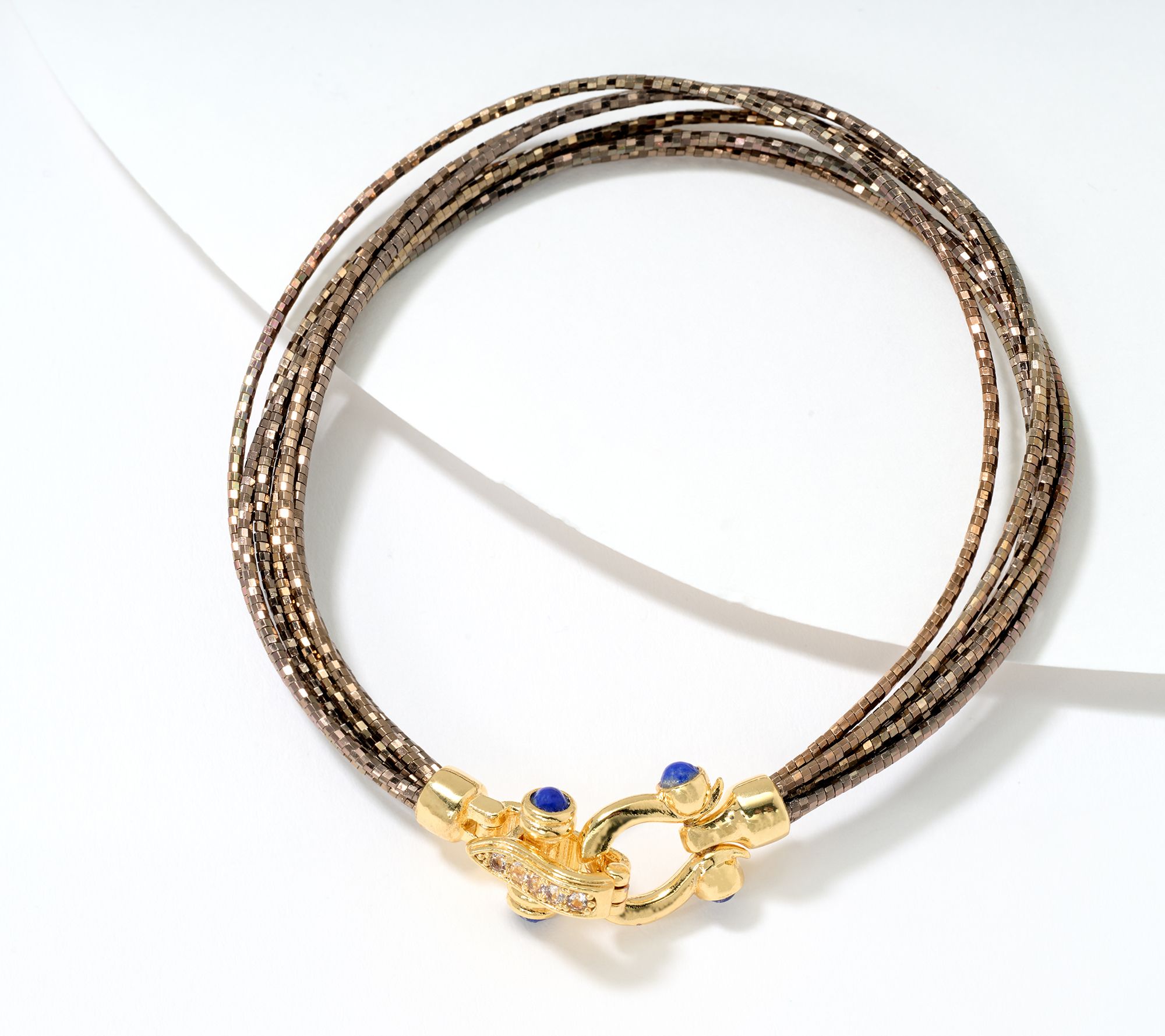 "As Is" David Markstein Bronze Multi- Strand Omega Bracelet