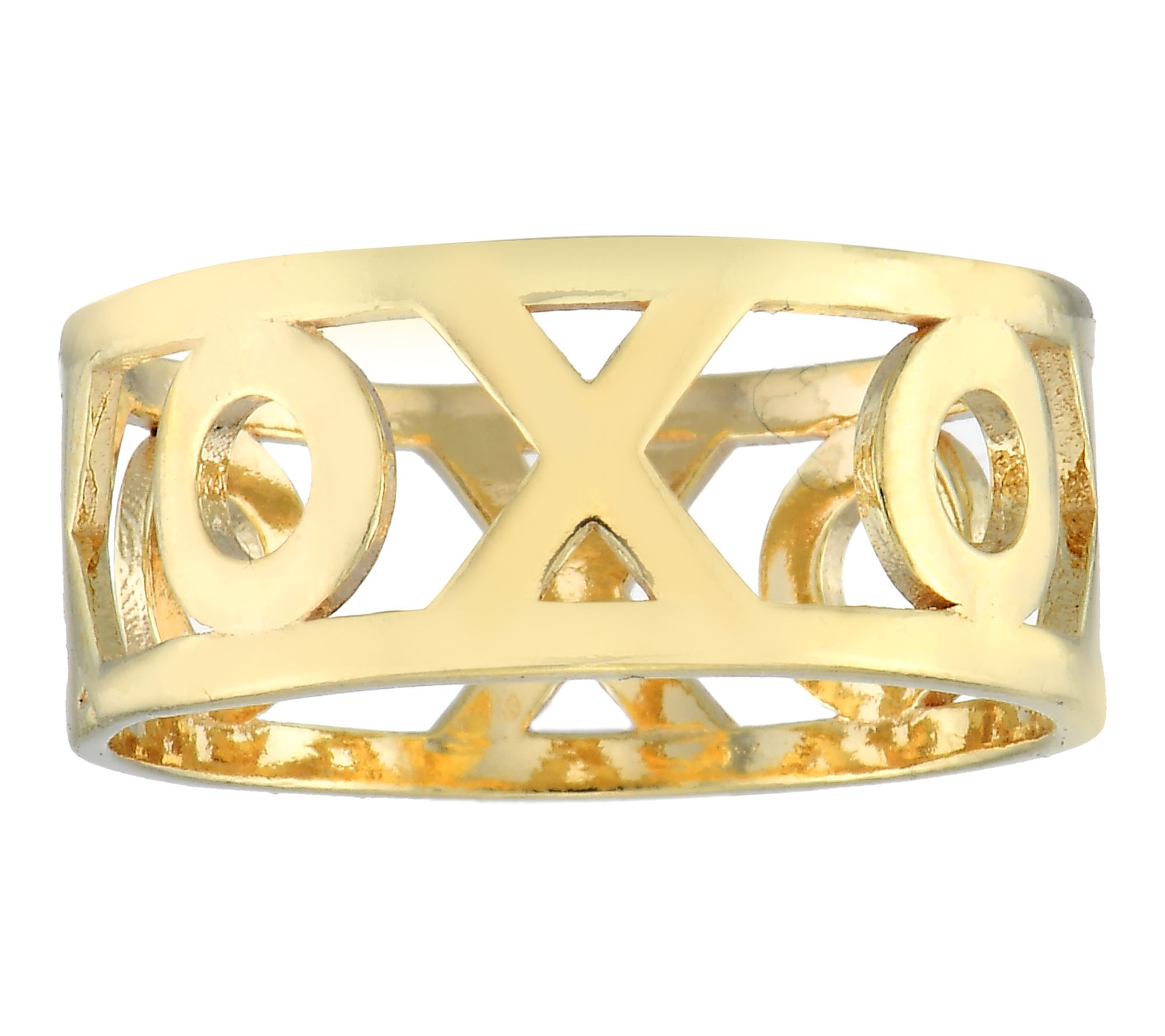 Silver Style XO Design Band Ring, Sterling