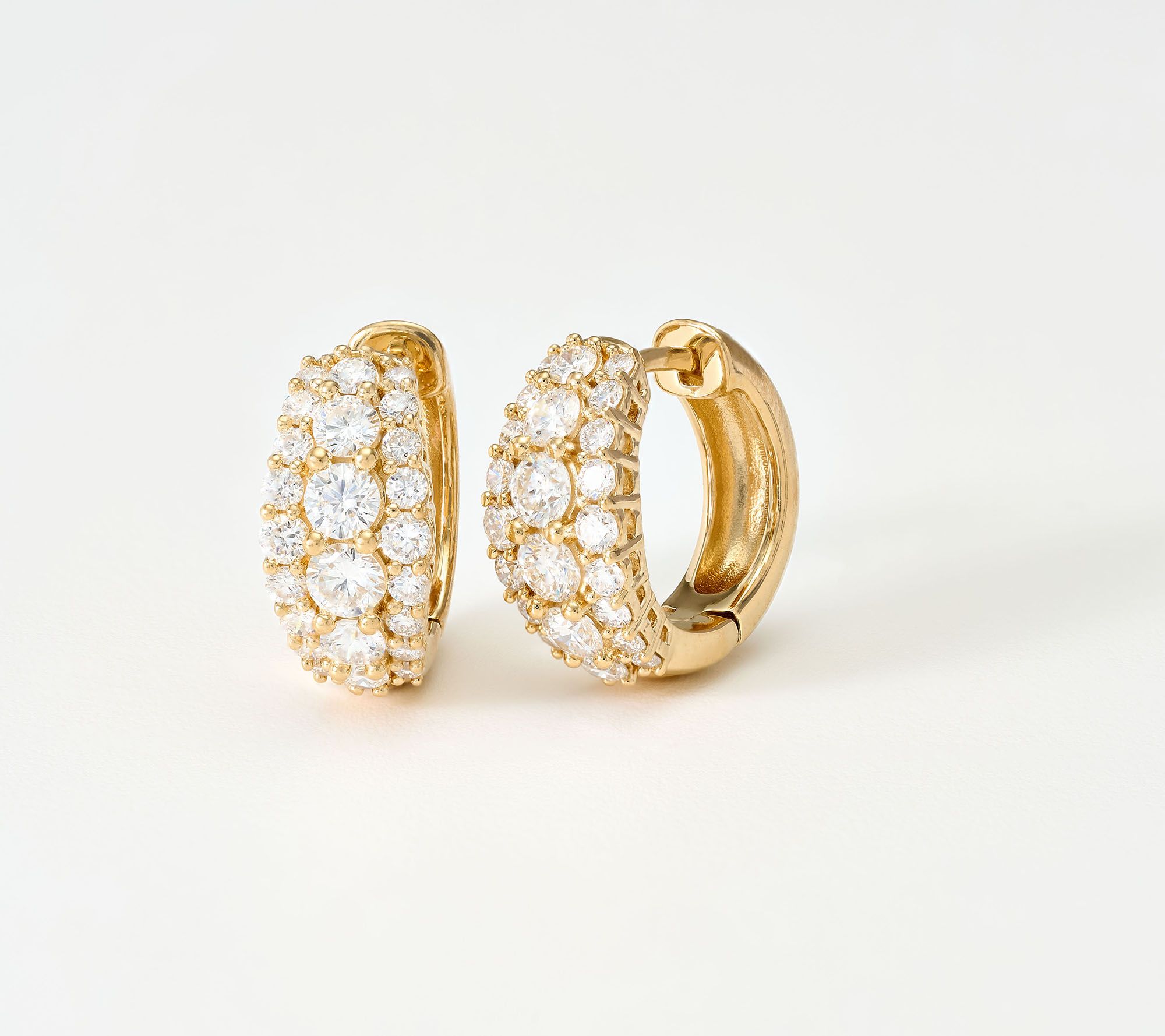 Fire Light Lab Grown Diamonds 2.00 cttw Oval Cut Huggie Hoops, Sterling