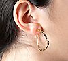 Veronese 18K Clad 1-1/4" Round Twisted Hoop Earrings, 2 of 2