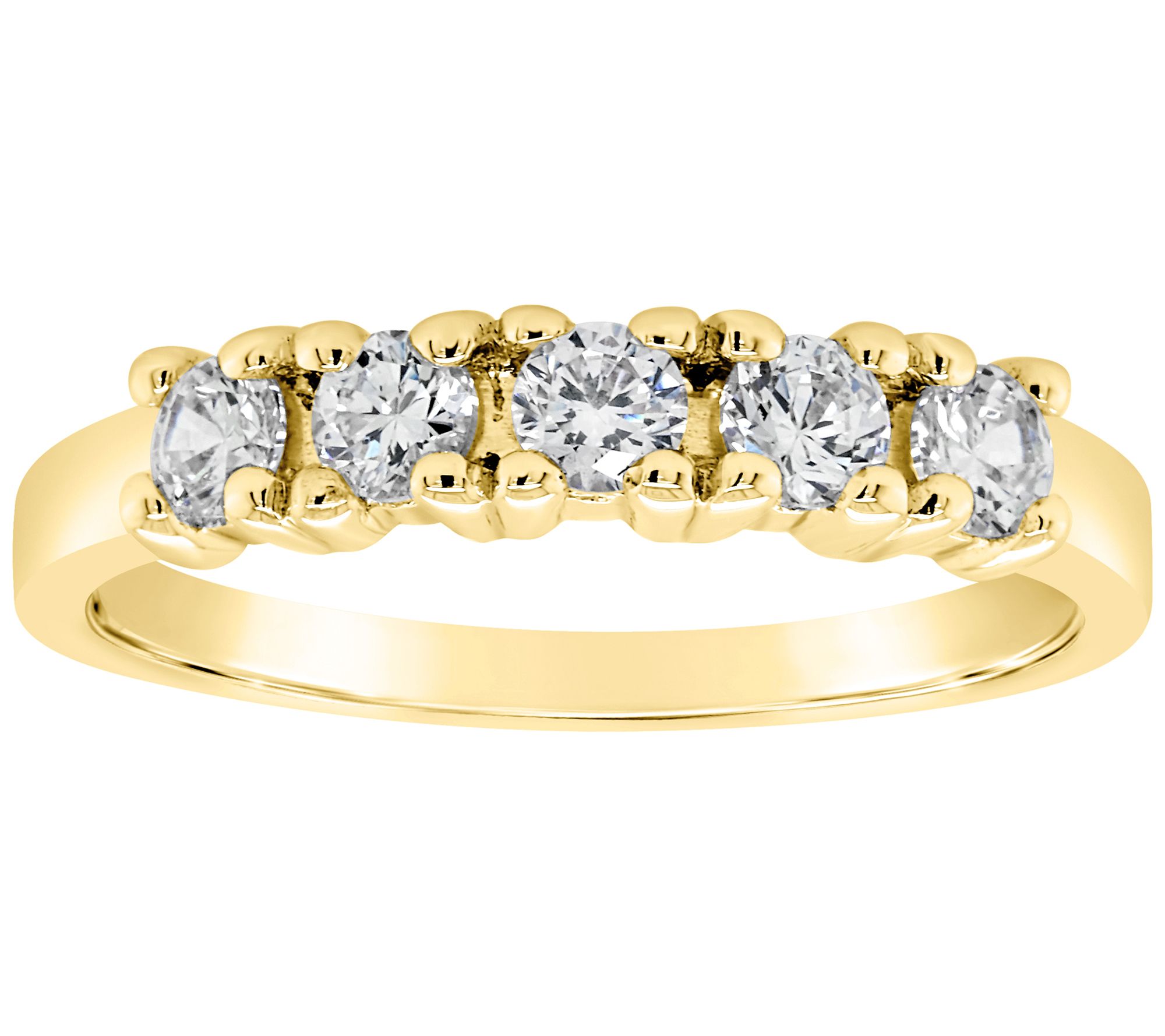 Affinity 4/10 cttw 5-Stone Diamond Band Ring, 14K