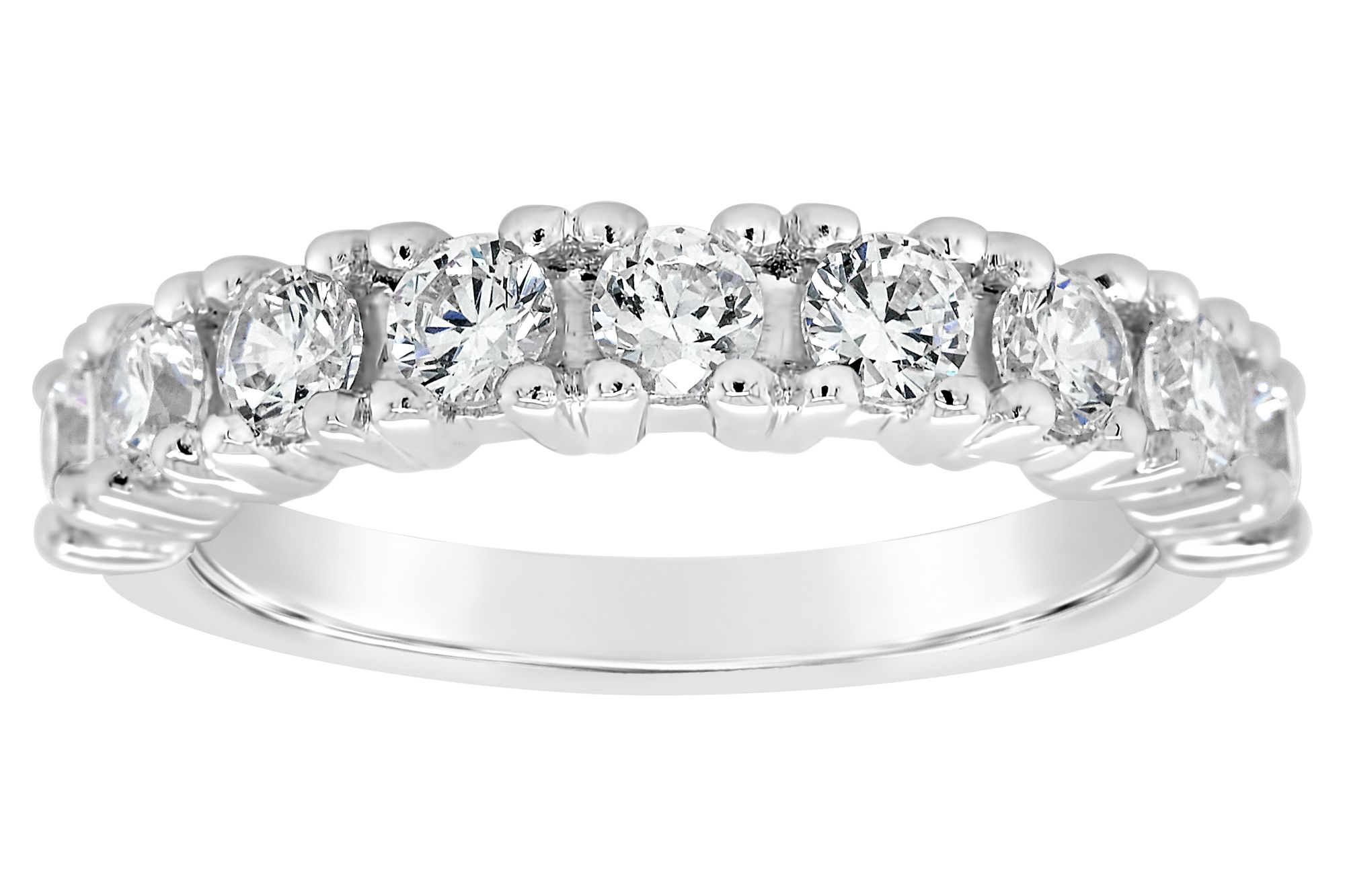 Affinity 14K Gold 8/10 cttw 9-Stone Diamond Band Ring