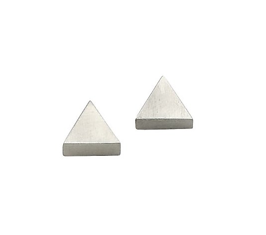 Steel by Design Satin Triangle Stud Earrings