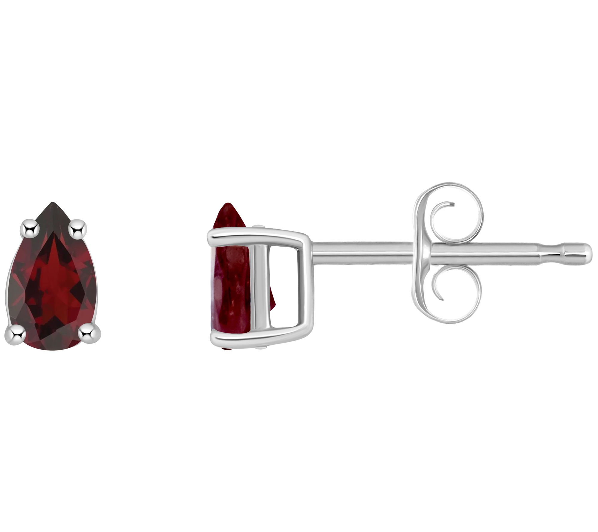 14K Gold Pear Shape 0.50 cttw Garnet Stud Earrings