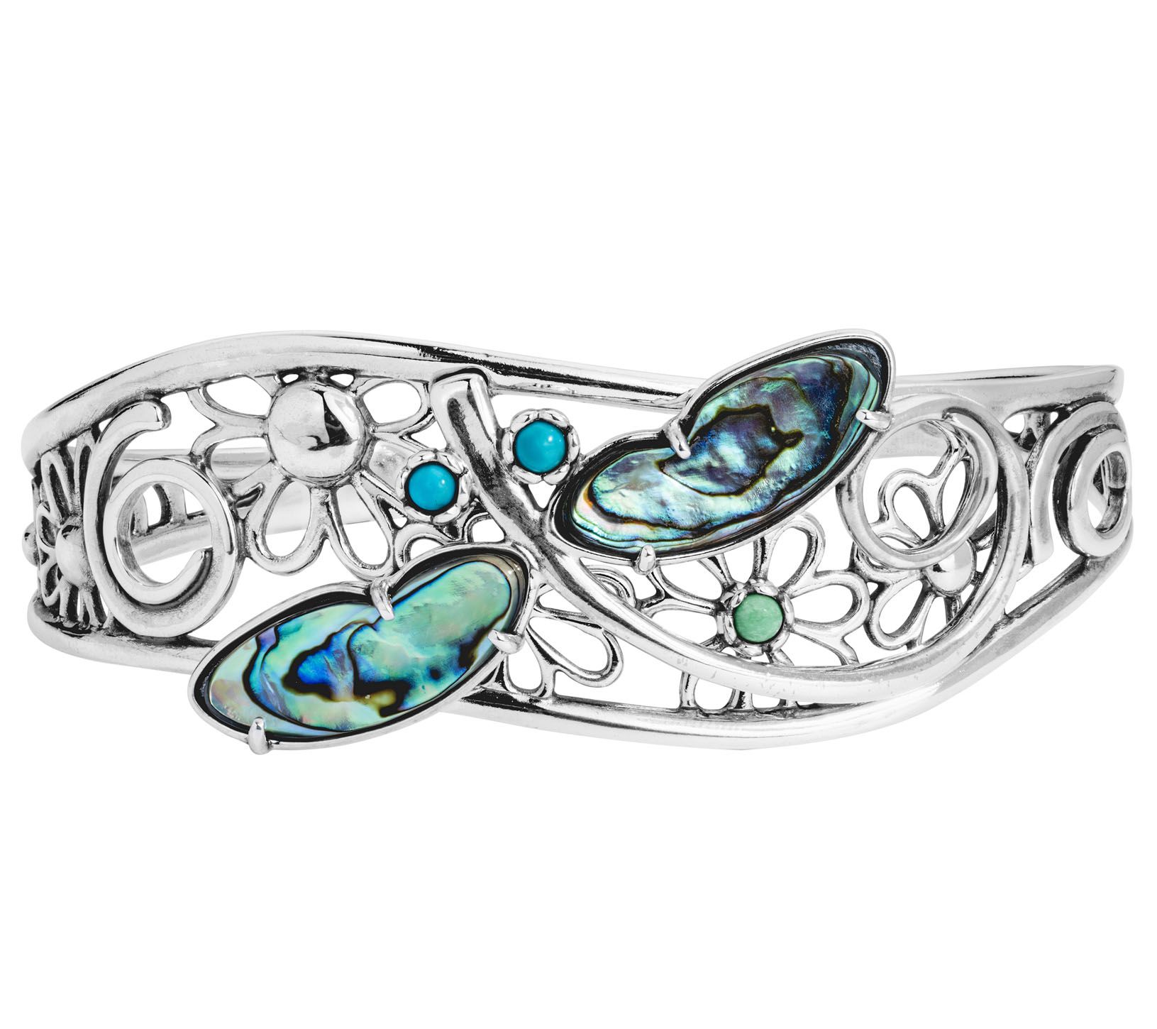 American West by Fritz Casuse Sterling Dragonfly Cuff - QVC.com