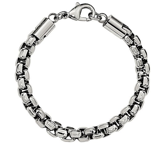 Steel by Design Men's 8-3/4" Rolo Bracelet