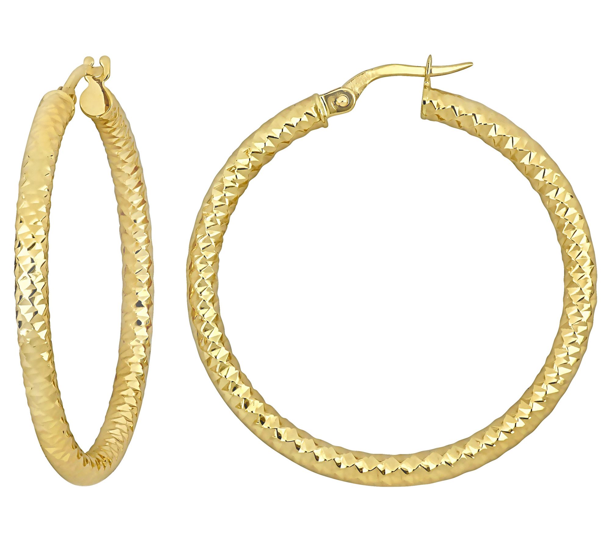 Qvc gold outlet hoops