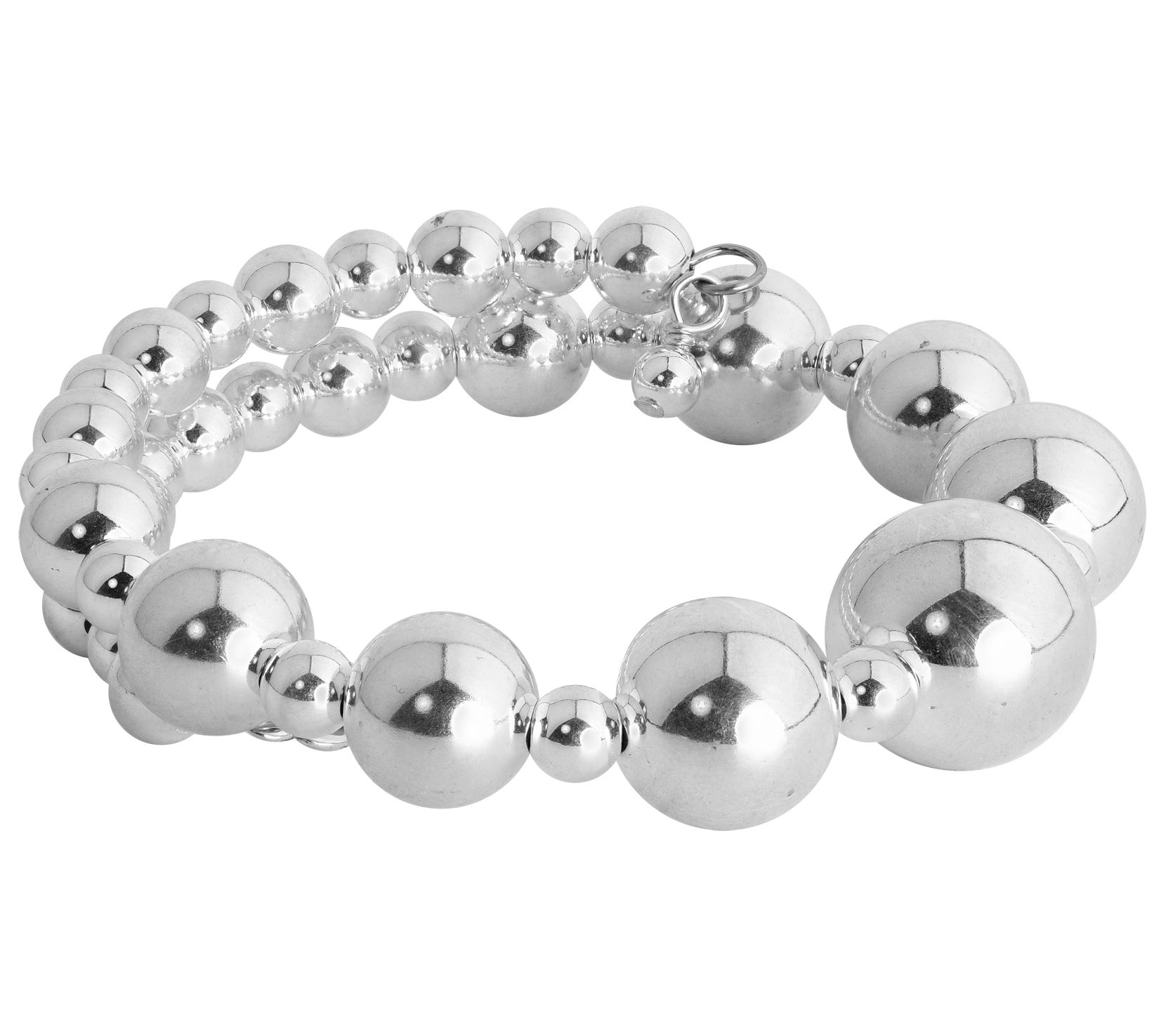 American West Classics Sterling Silver Beaded Coil Bracelet