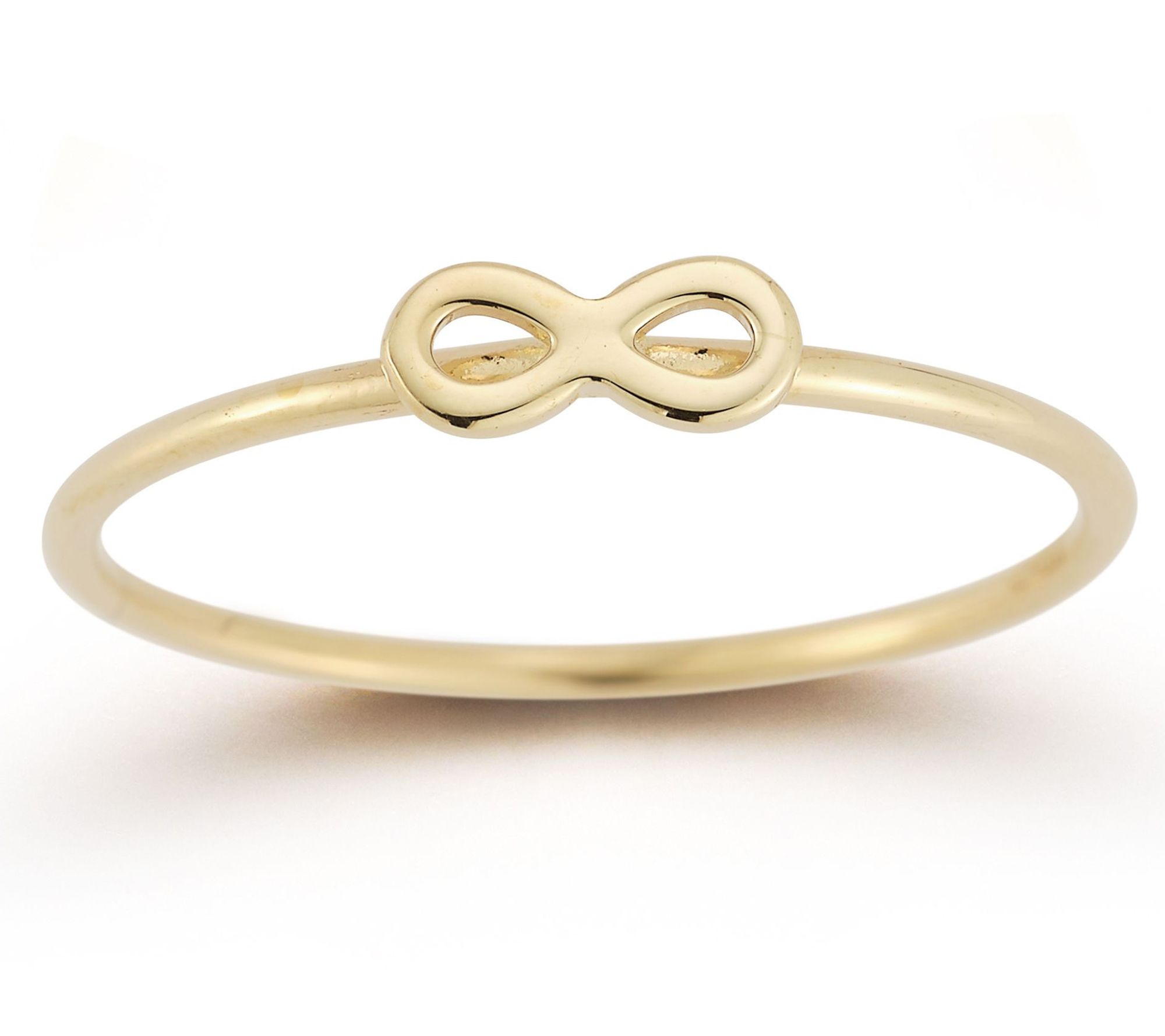 Luminosa Gold Infinity Ring 14K QVC