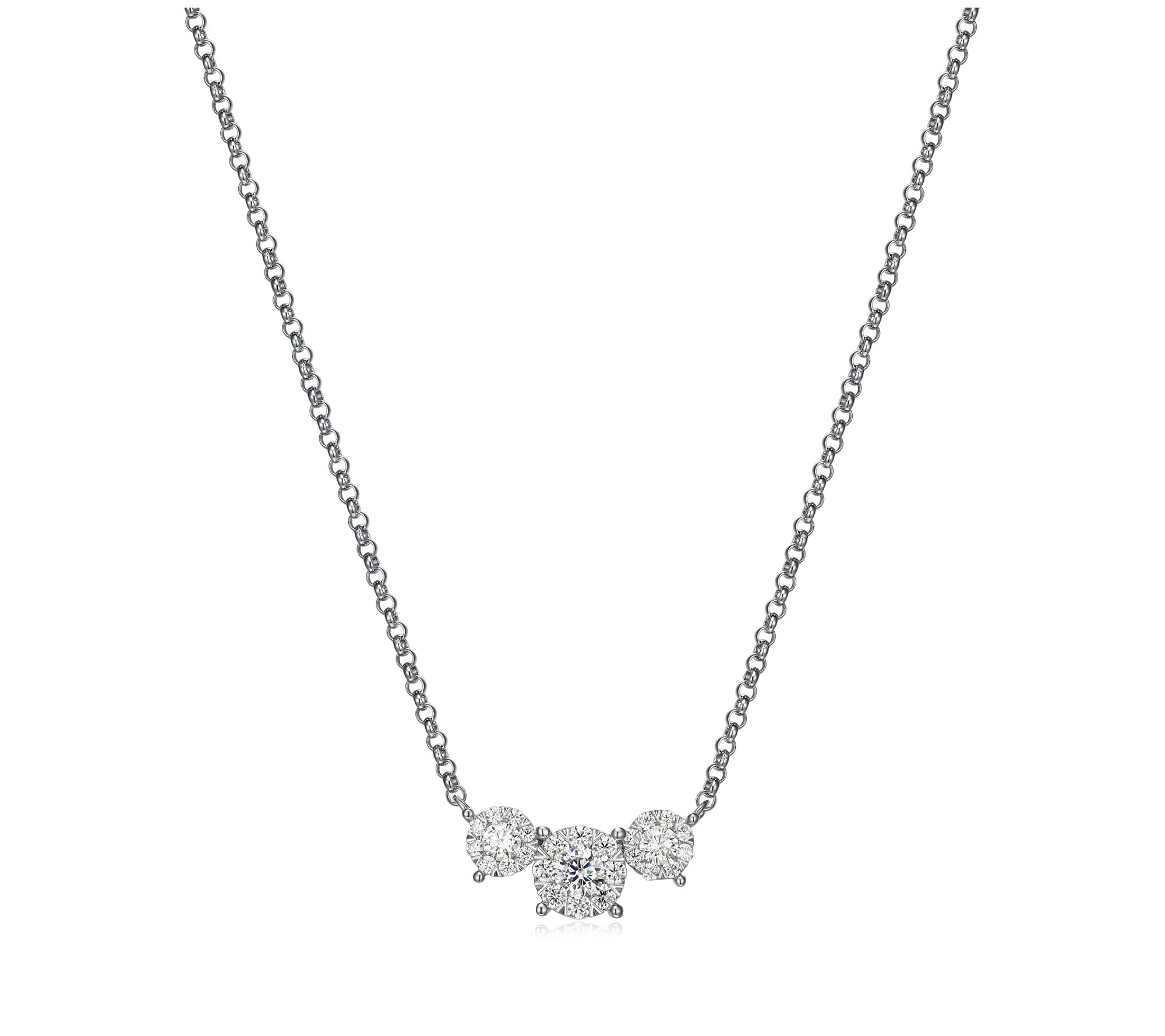 LuxLab Diamonds 0.60 cttw Lab Grown Necklace, S terling