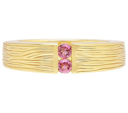 Ariva 18K Gold Clad Pink Tourmaline Ring
