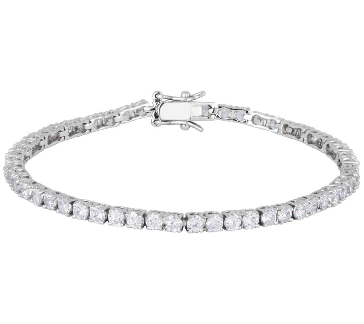 Diamonique 9.65 cttw Tennis Bracelet, Sterling Silver