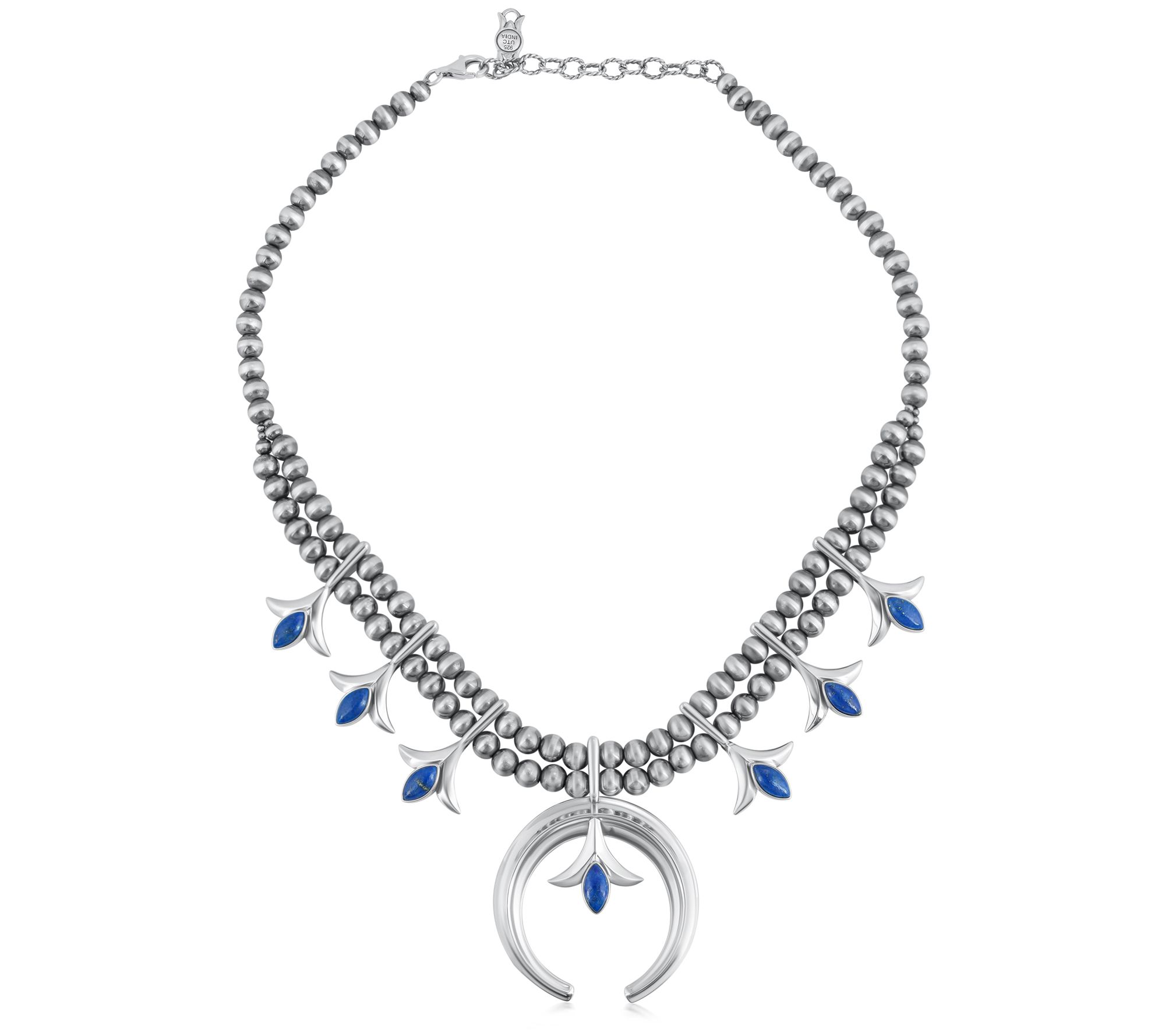 American West Sterling Gemstone Squash BlossomNecklace