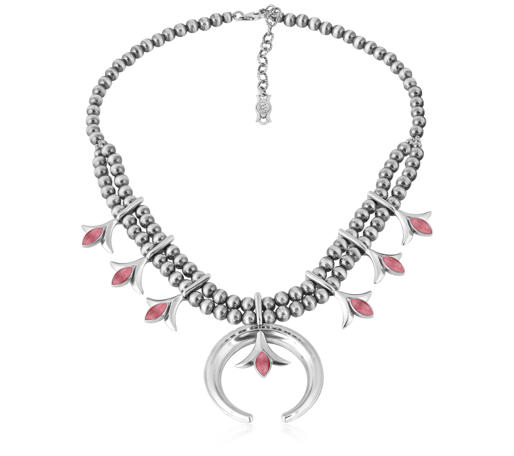 American West Sterling Gemstone Squash BlossomNecklace