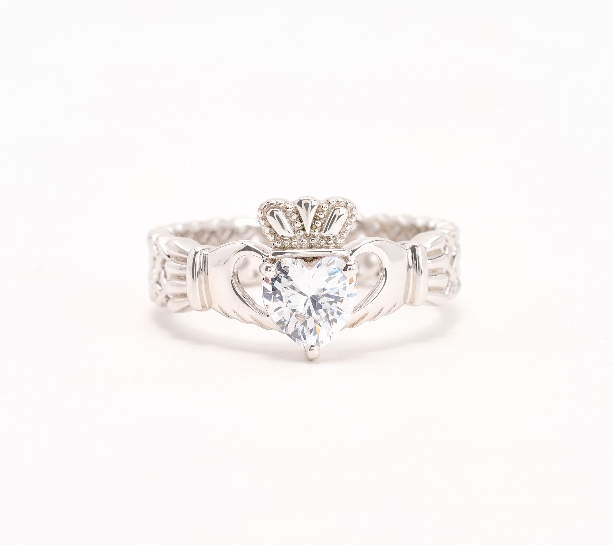 Fado Sterling Silver Celtic Claddagh Ring