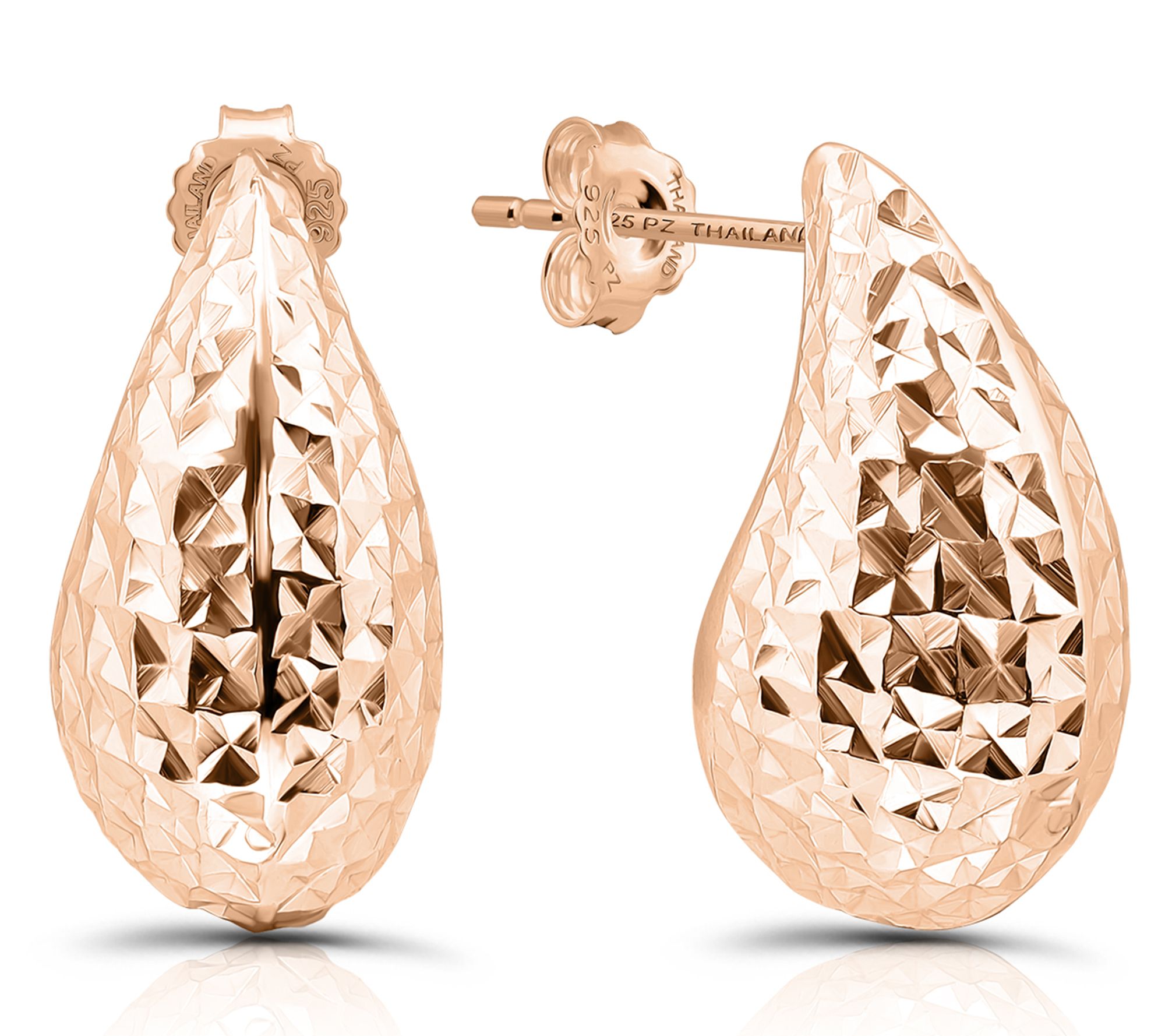 Or Paz Sterling Silver 3/4" Textured Drop Earrings