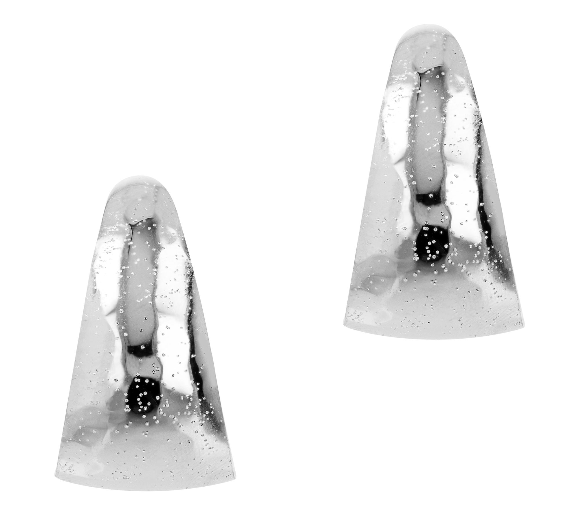 Italian Silver Stardust Finished Earrings, Sterling