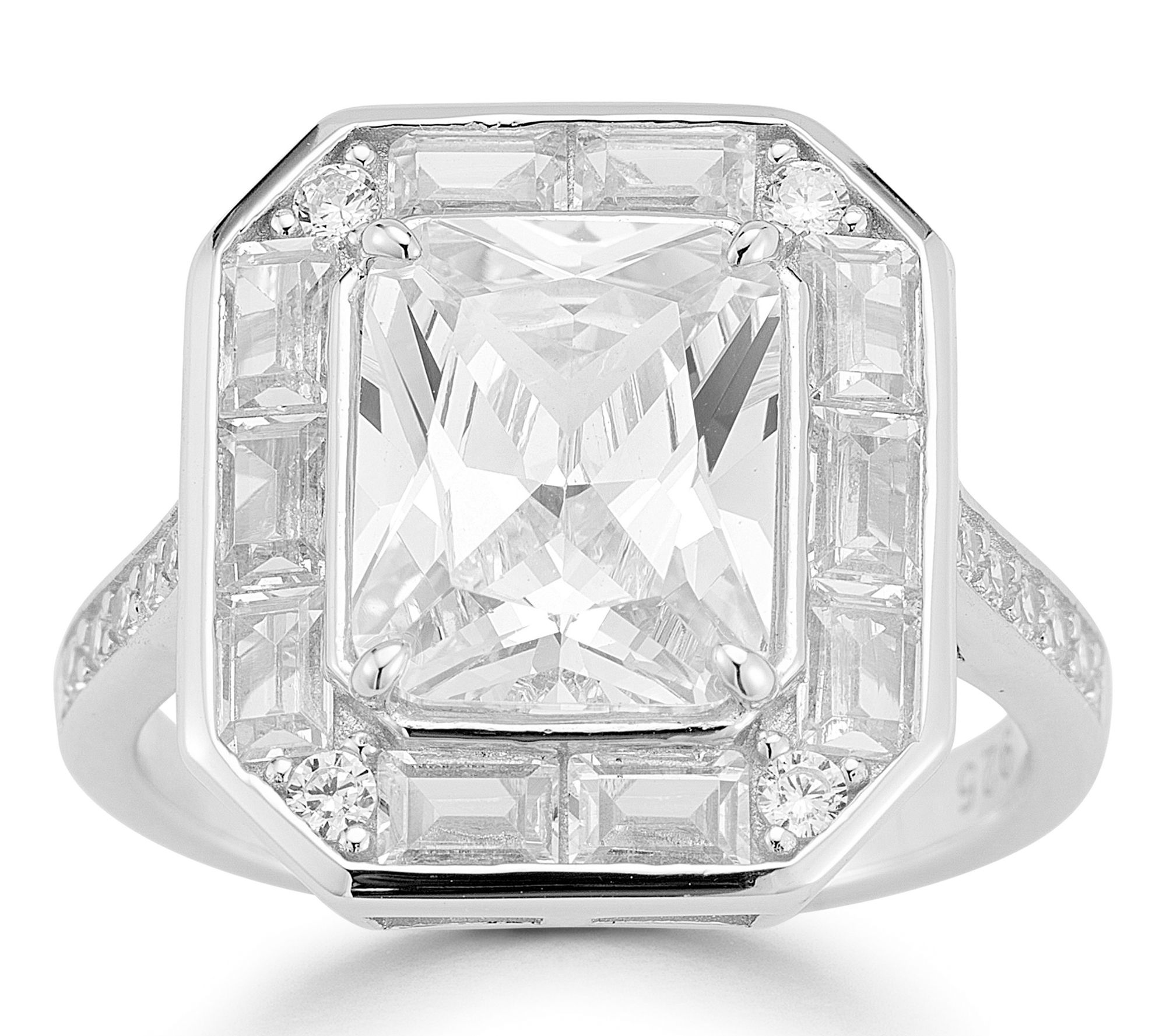 Sterlina Silver Radiant Cocktail Ring, Sterling