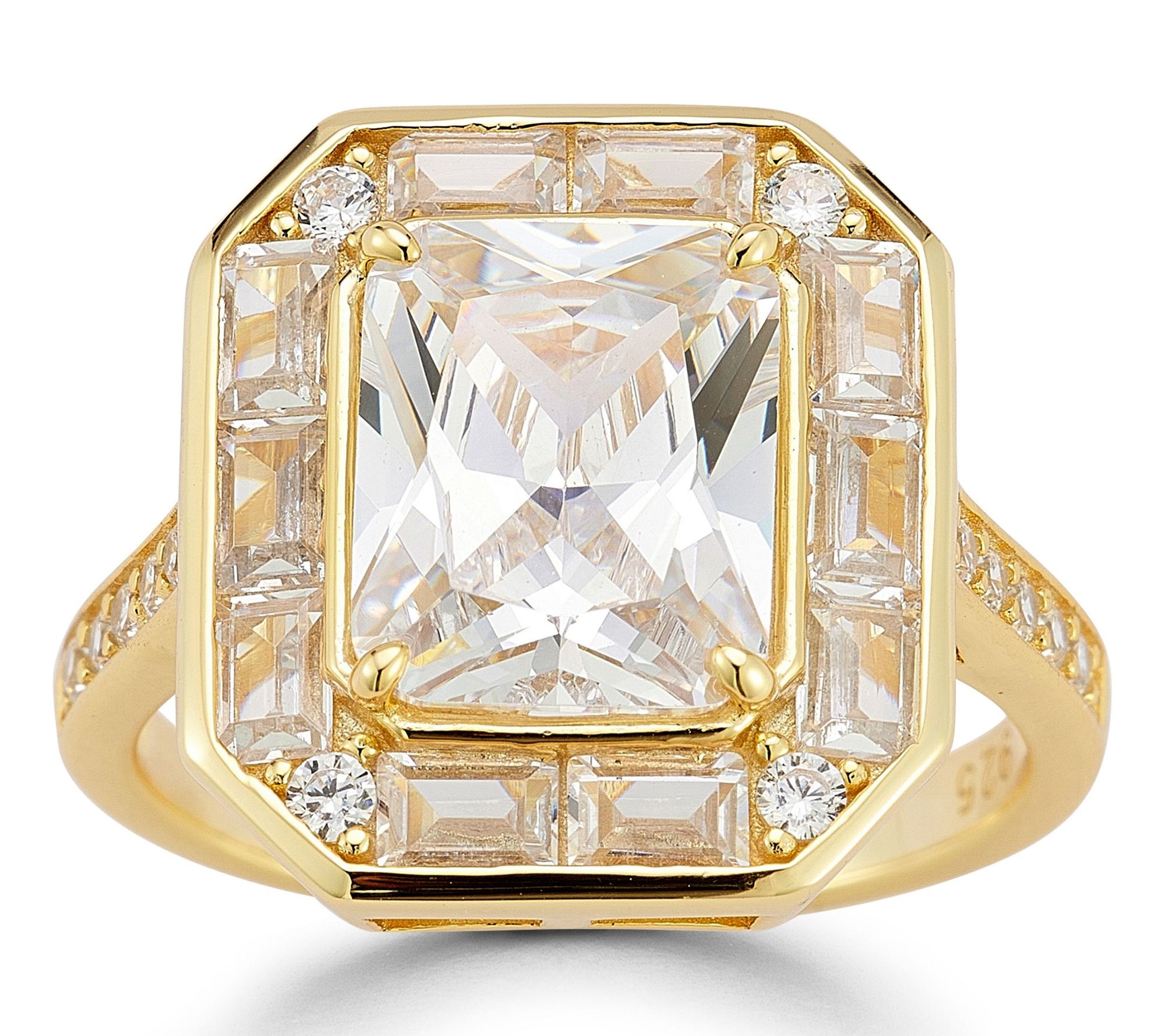 Sterlina Silver Radiant Cocktail Ring, Sterling