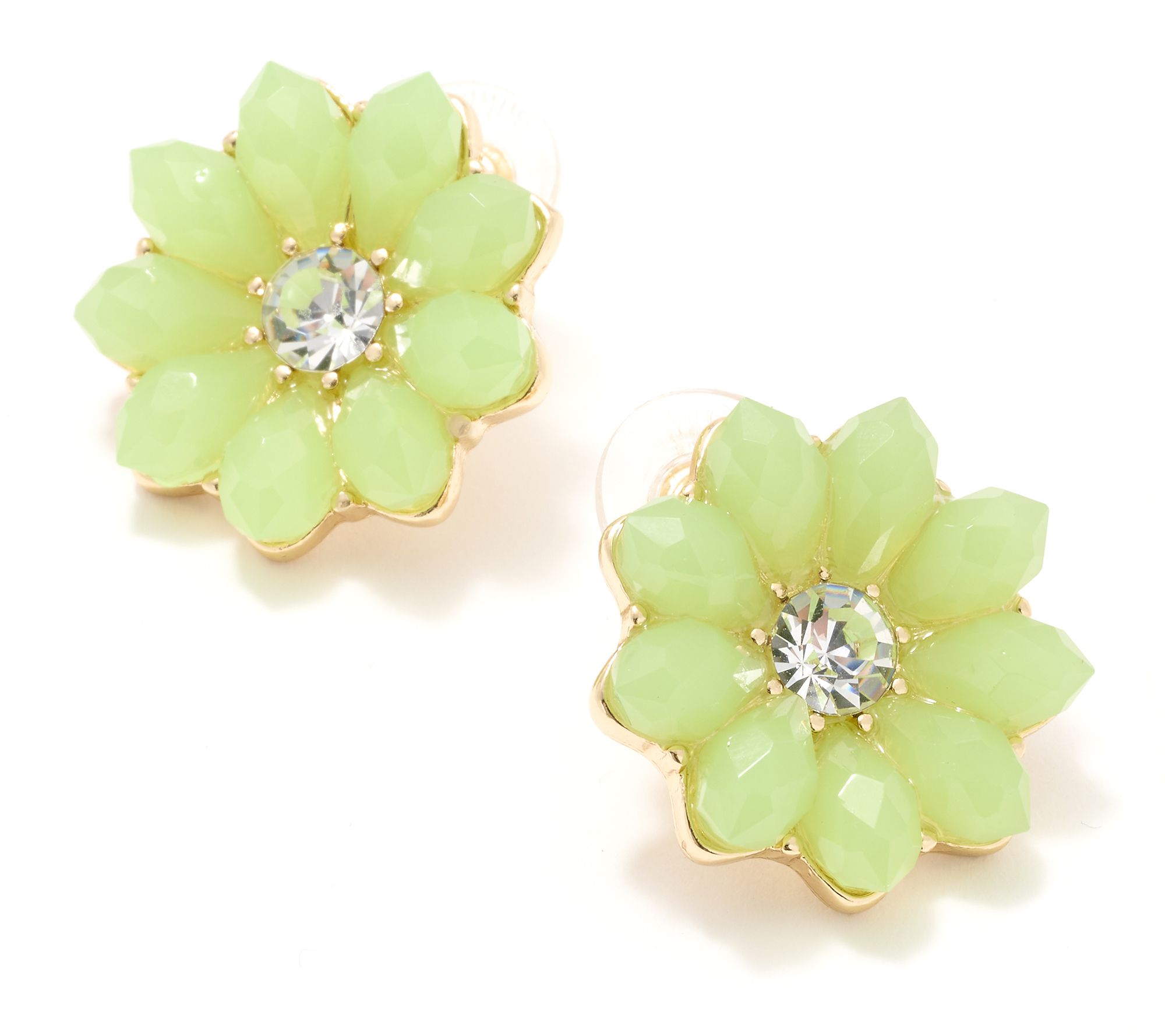 "As Is" Joan Rivers Flower Button Post Earrings