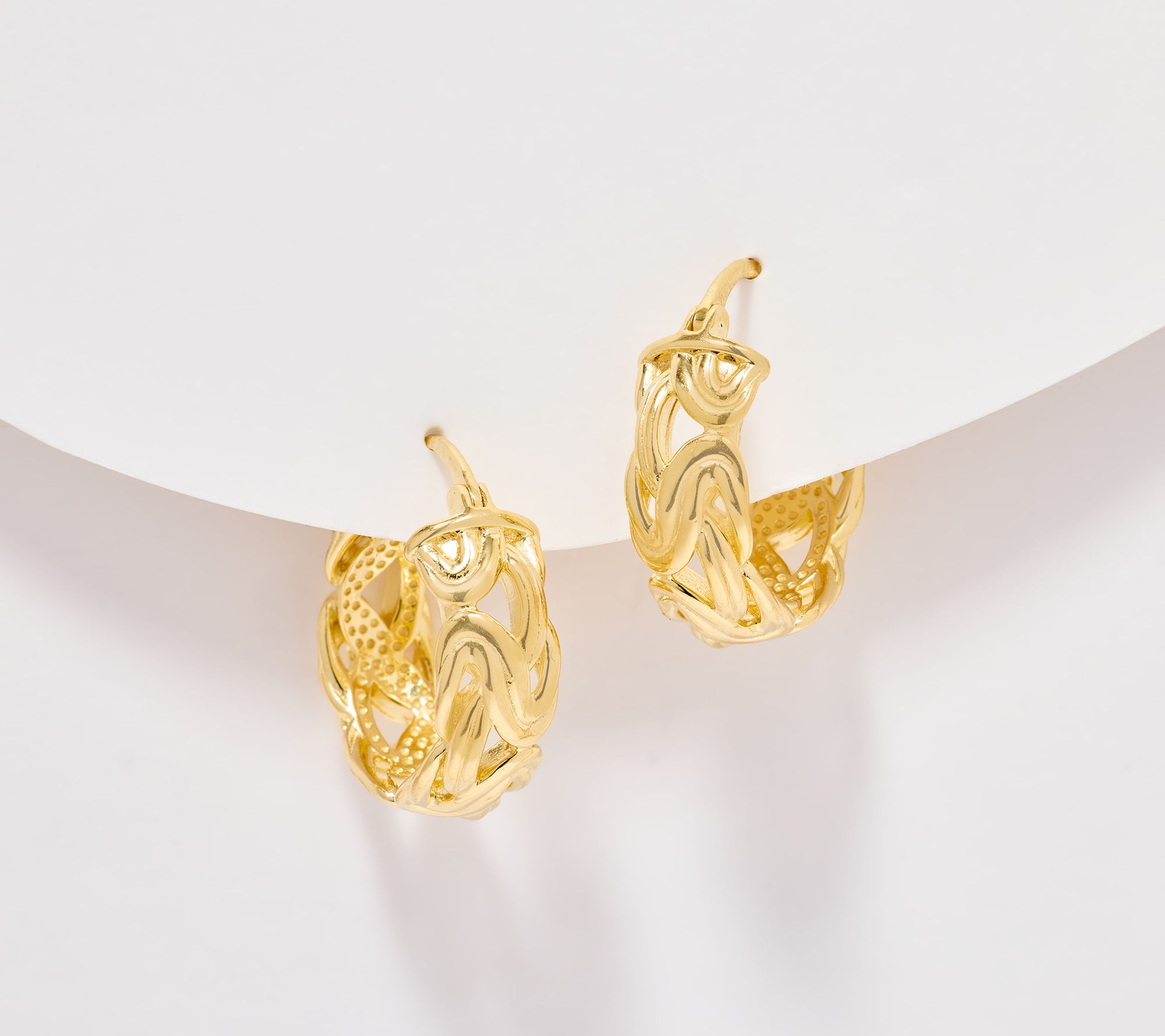 UltraFine 950 Silver Byzantine 3/4" Hoop Earrings