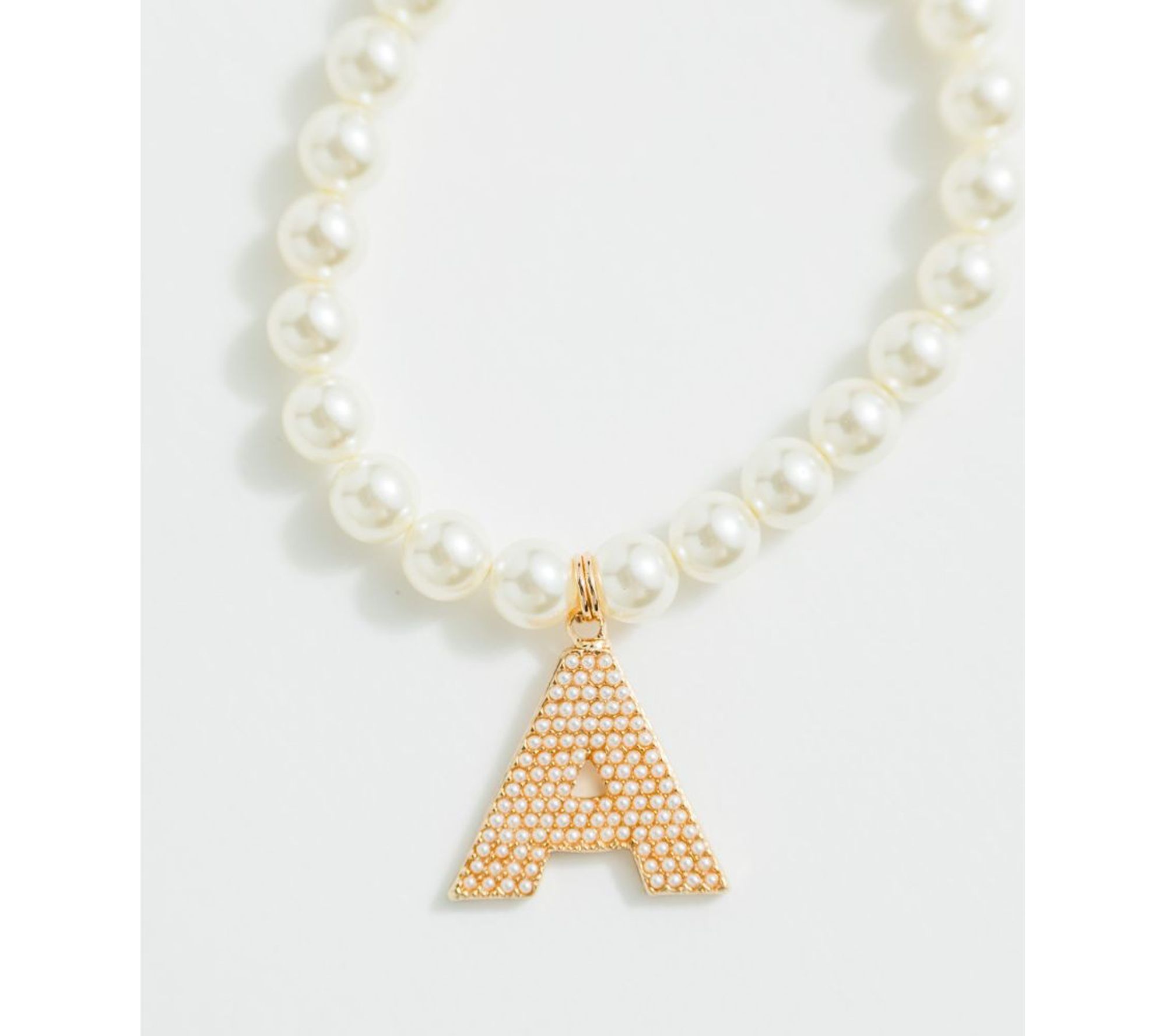 Violet and Brooks Pearlie Initial Stretch Bracelet