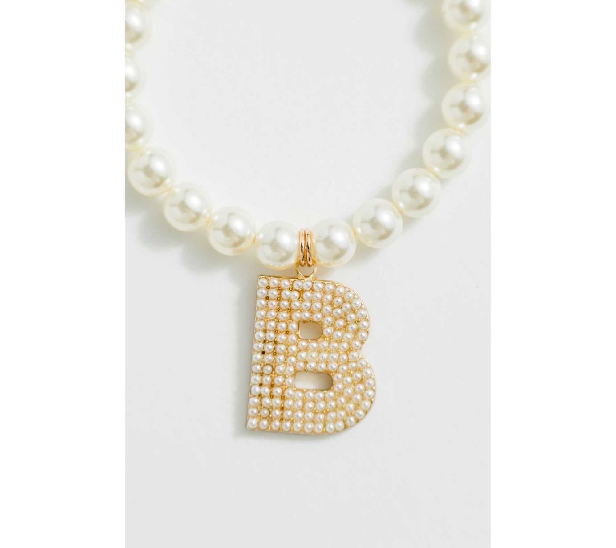 Violet and Brooks Pearlie Initial Stretch Bracelet