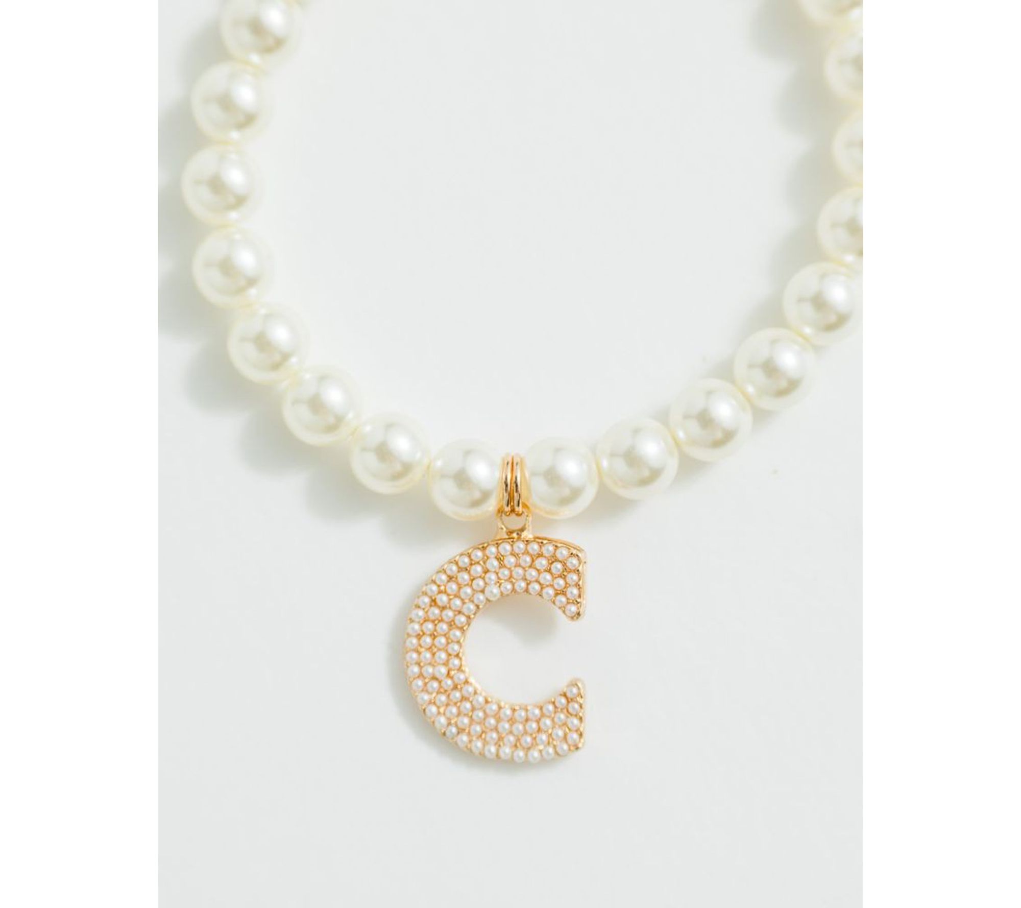 Violet and Brooks Pearlie Initial Stretch Bracelet