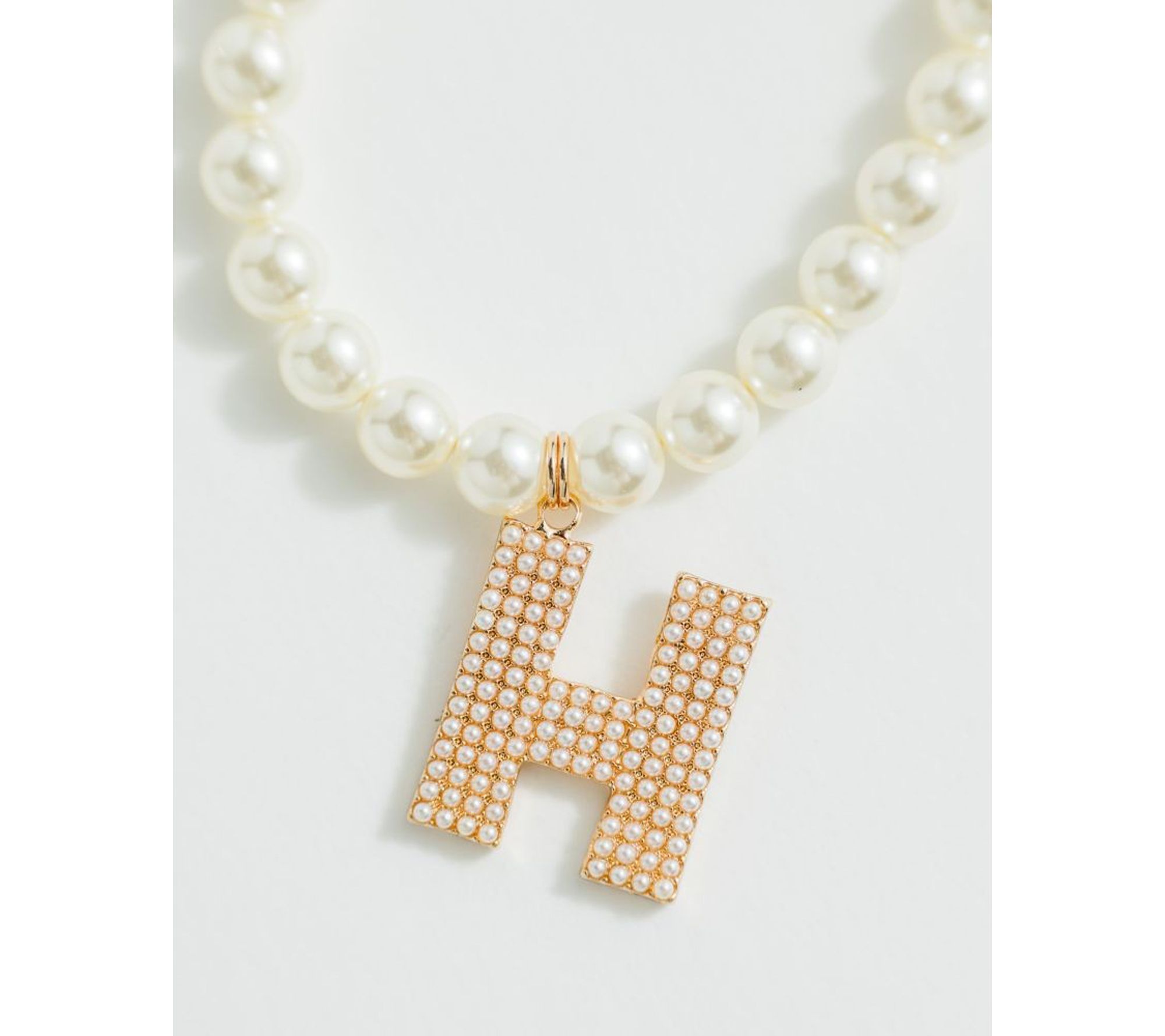 Violet and Brooks Pearlie Initial Stretch Bracelet