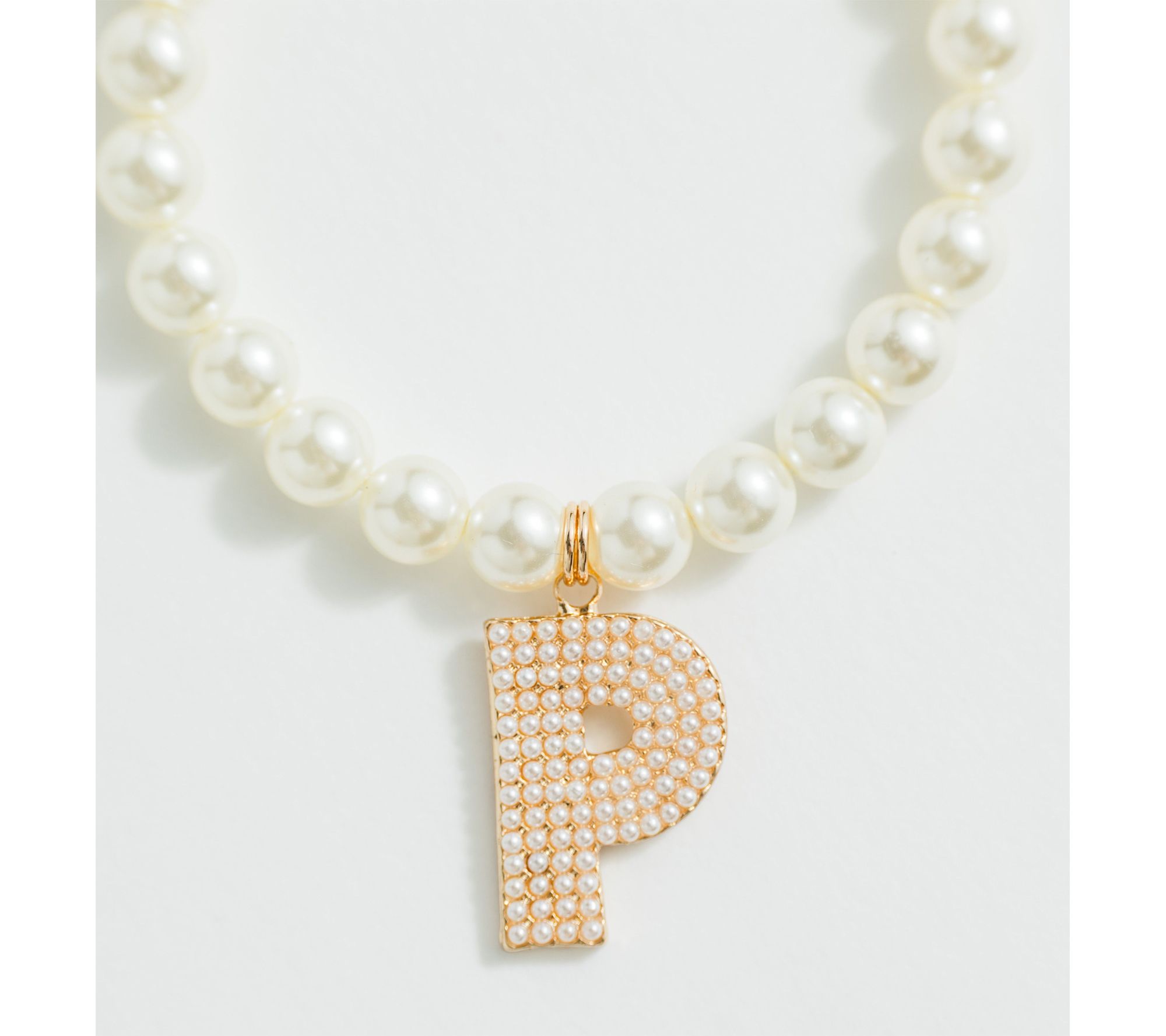 Violet and Brooks Pearlie Initial Stretch Bracelet