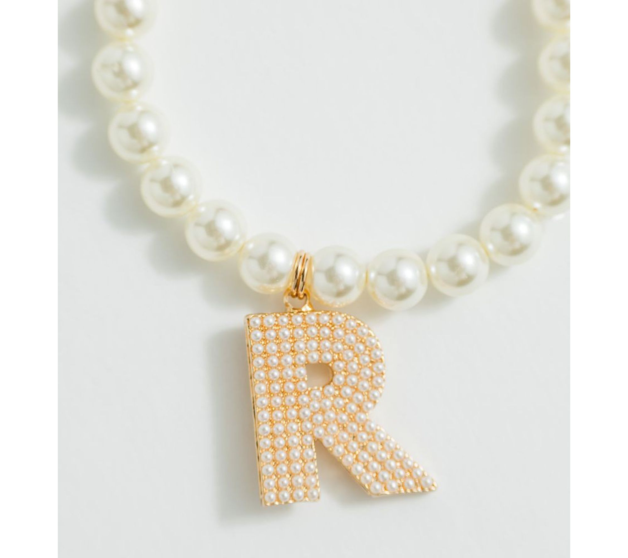 Violet and Brooks Pearlie Initial Stretch Bracelet