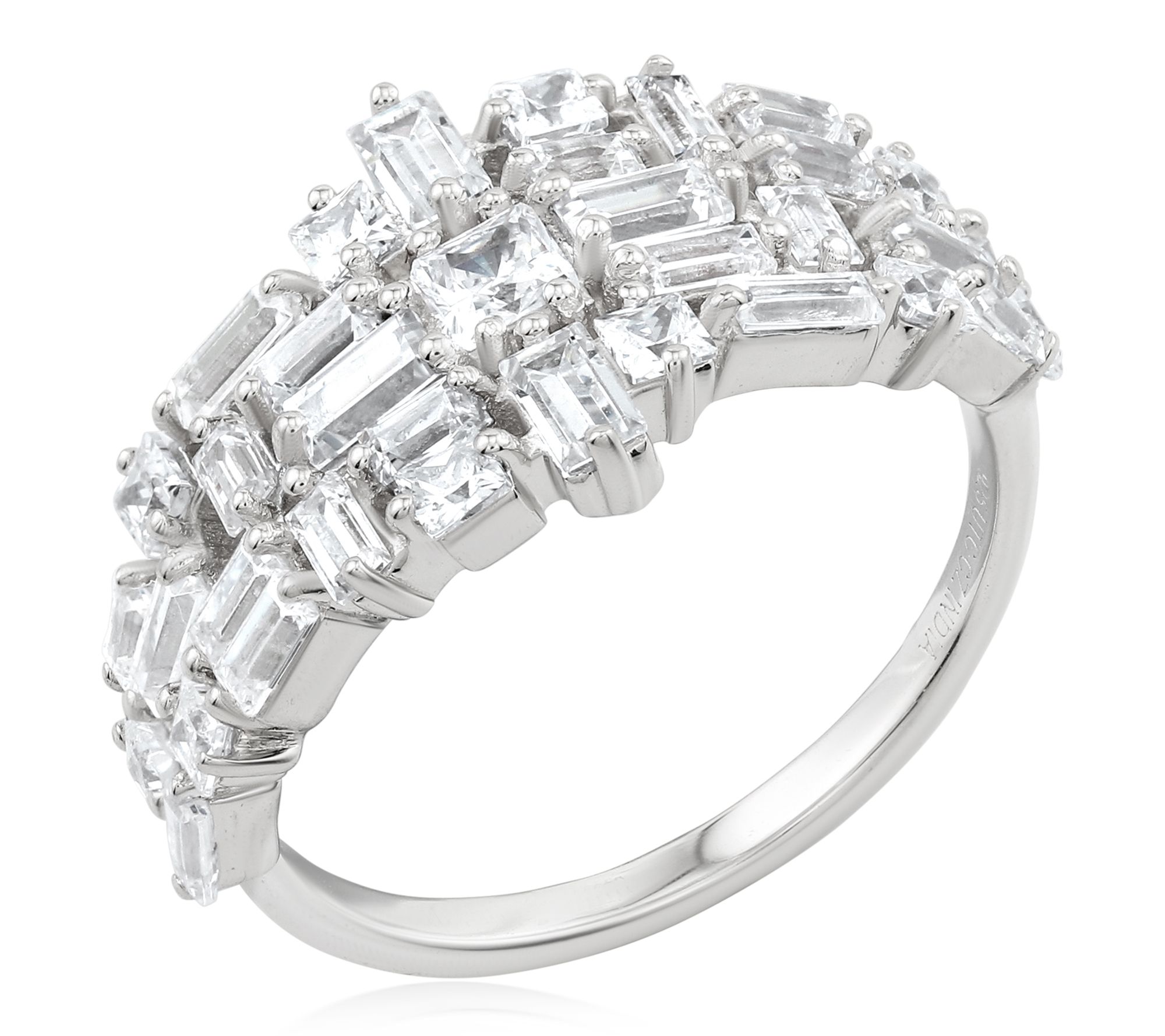 Diamonique x Kathy Levine 1.50 cttw Cluster Ring, Sterling