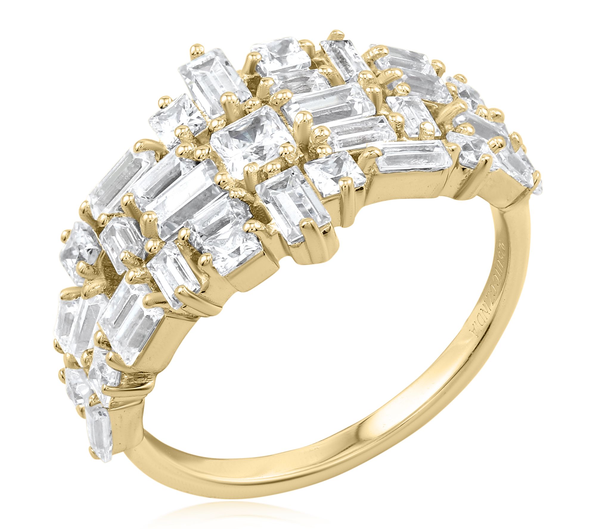 Diamonique x Kathy Levine 1.50 cttw Cluster Ring, Sterling