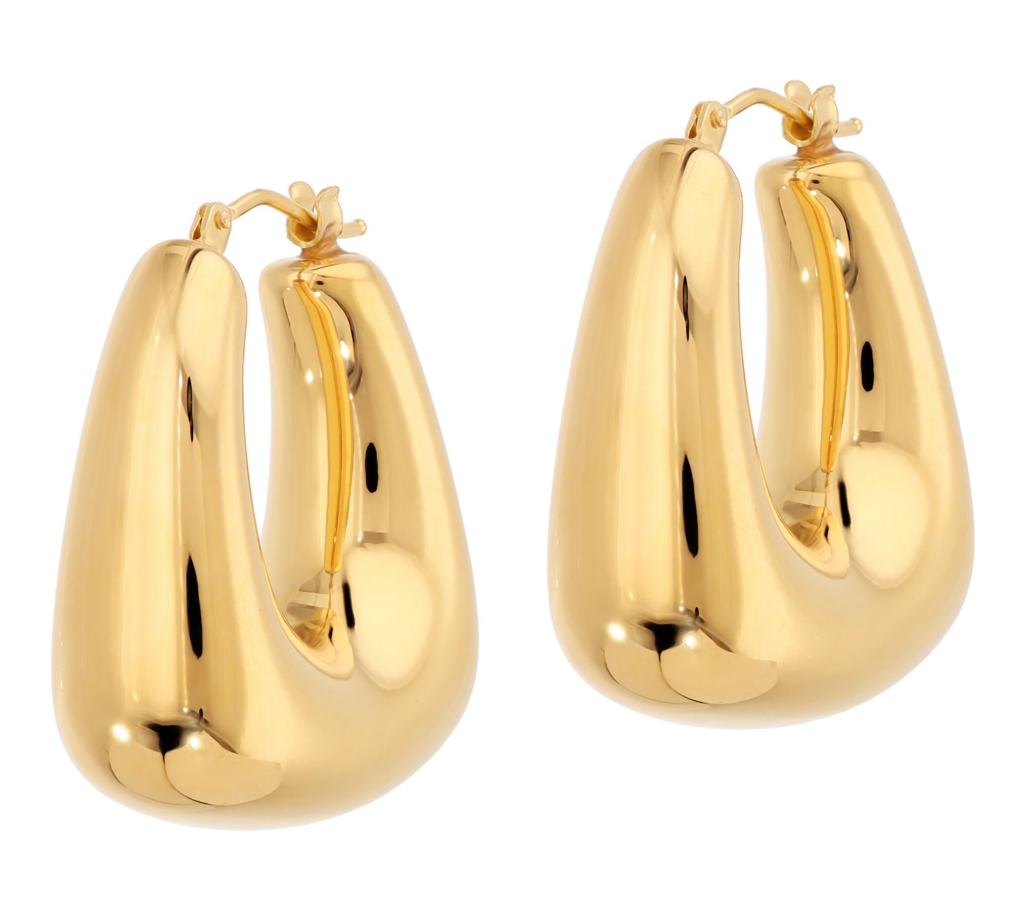 Bellaoro Bold Hoop Earrings, 14K Gold Over Resi n