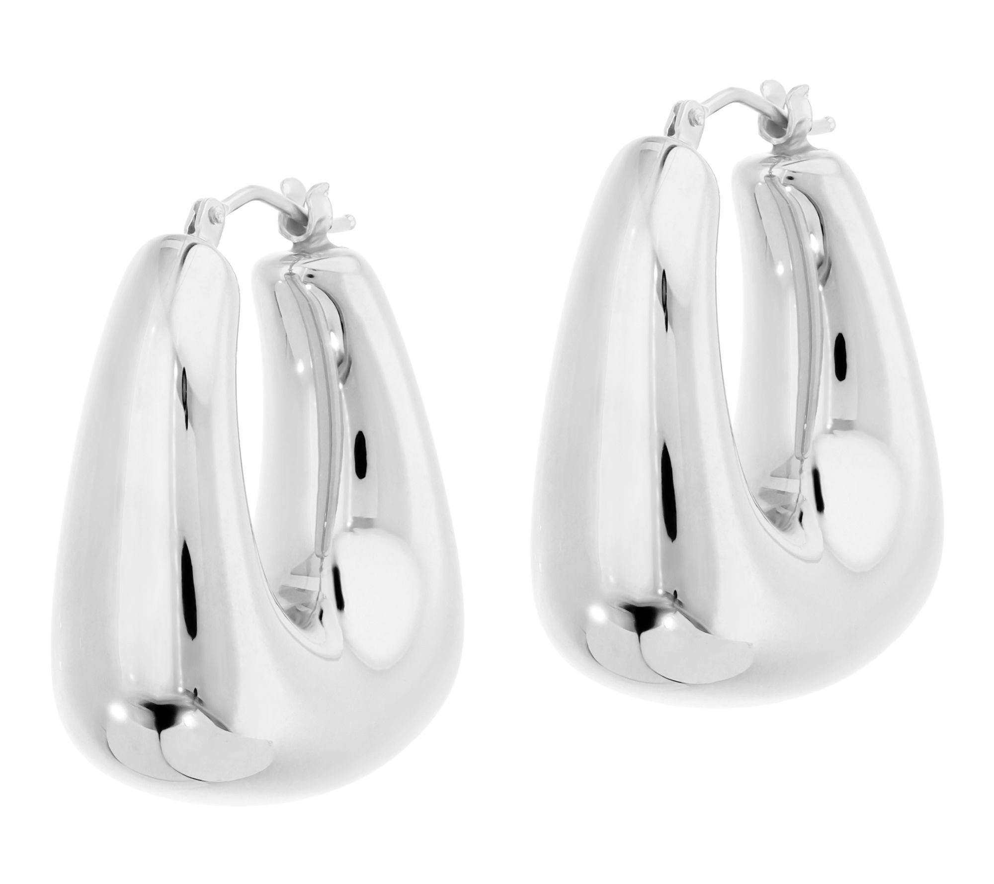 Bellaoro Bold Hoop Earrings, 14K Gold Over Resin