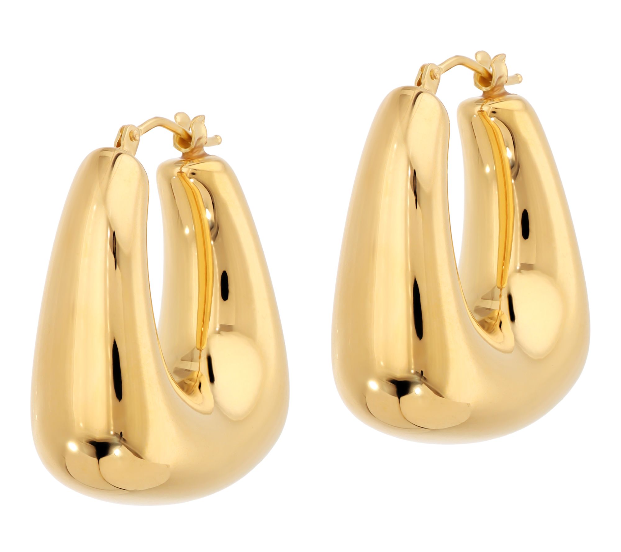 Bellaoro Bold Hoop Earrings, 14K Gold Over Resin