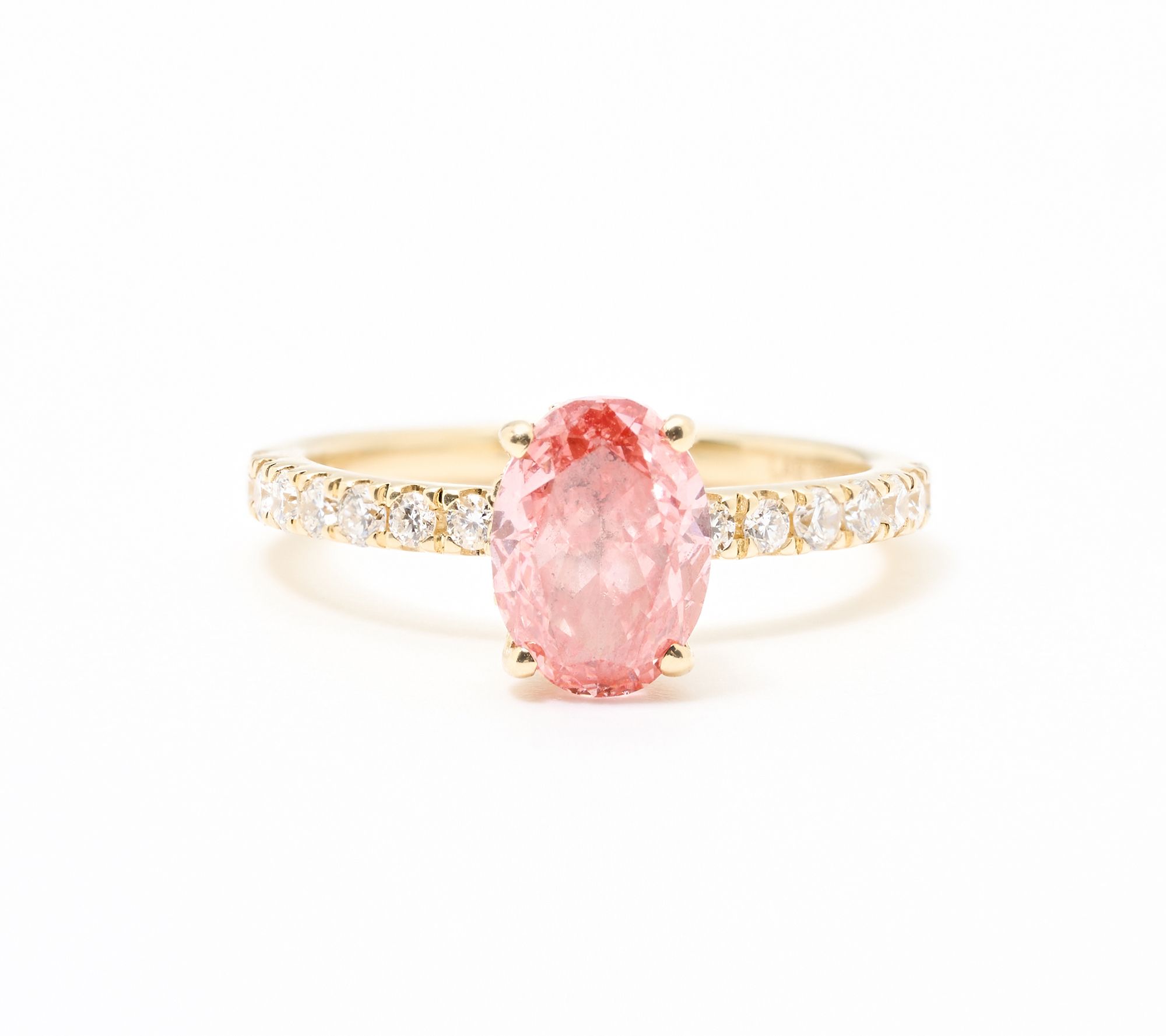  Fire Light Lab Grown Diamond 2.50 cttw Color Ring, 14K Yellow Gold