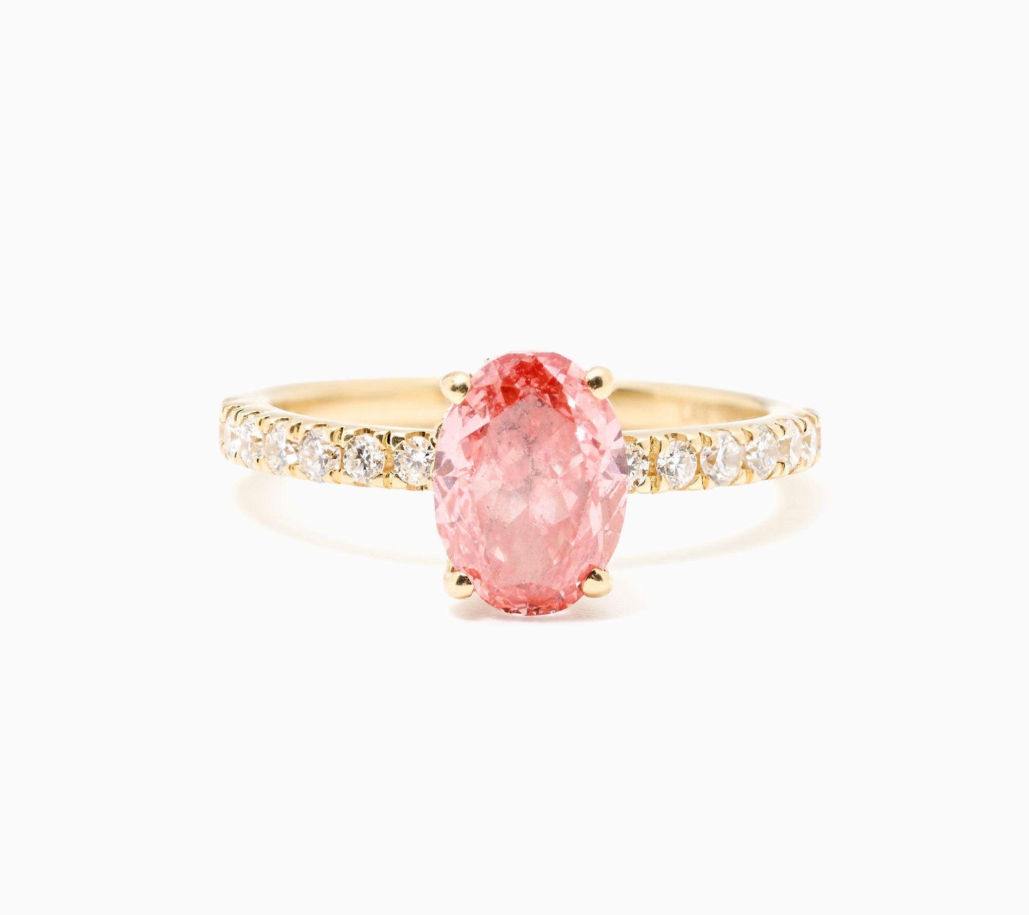 Fire Light Lab Grown Diamond 2.50 cttw Color Ring, 14K Yellow Gold