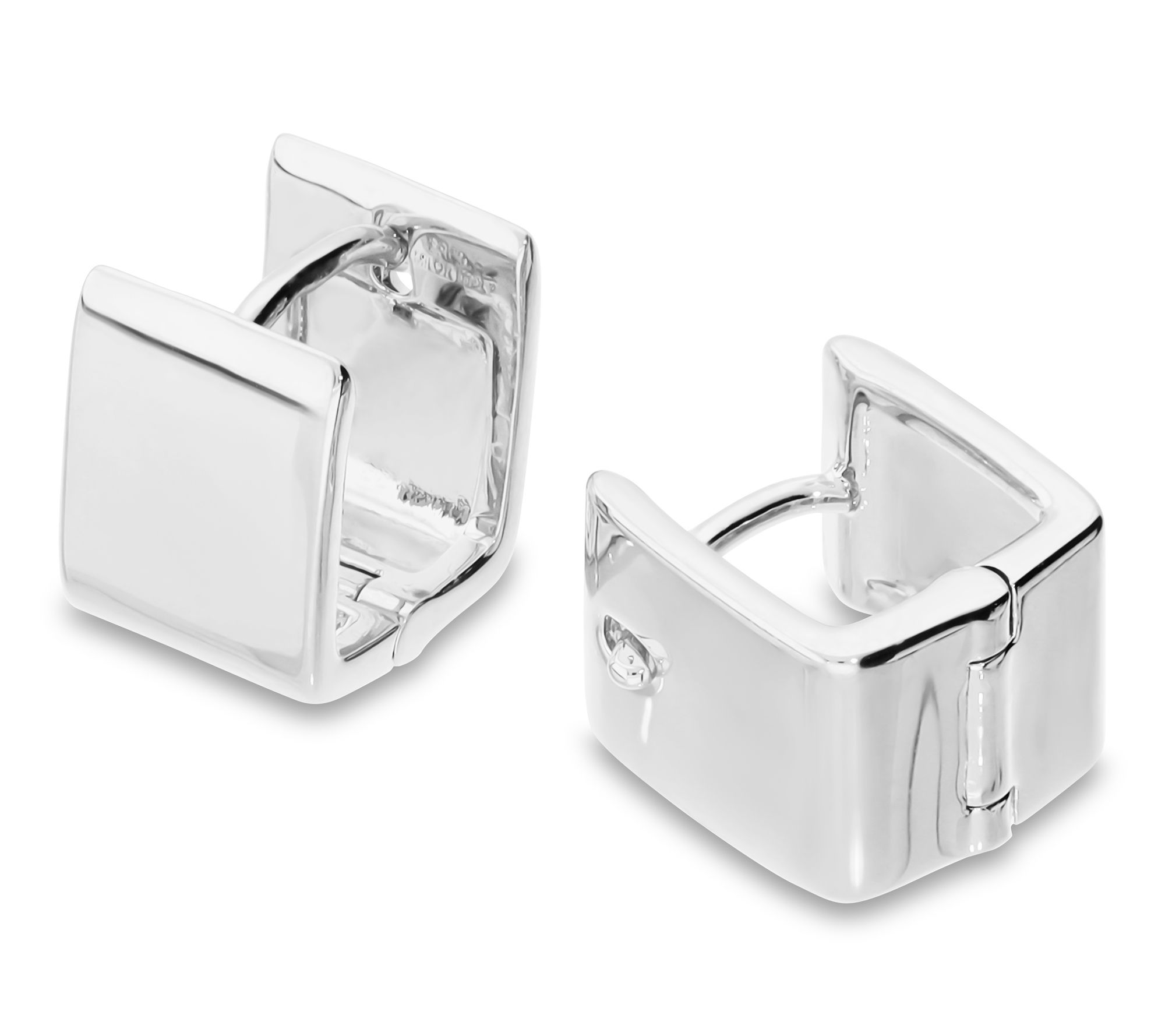 David Markstein Bronze Polished Rectangle Hoop Earrings