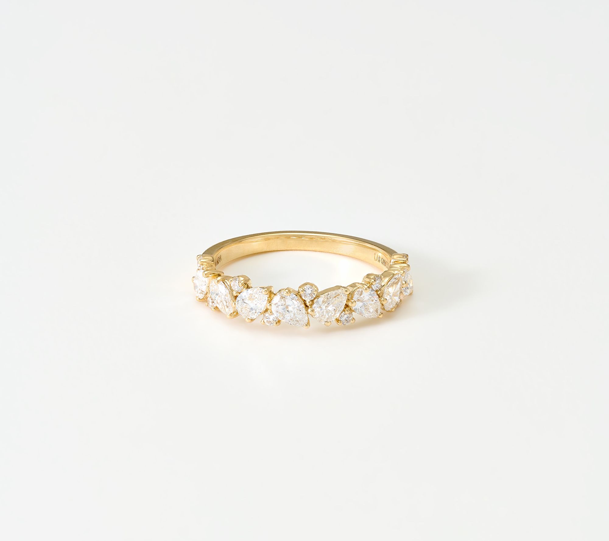 Fire Light Lab Grown Diamonds 1 ctww Mixed Cut Band Ring, 14k