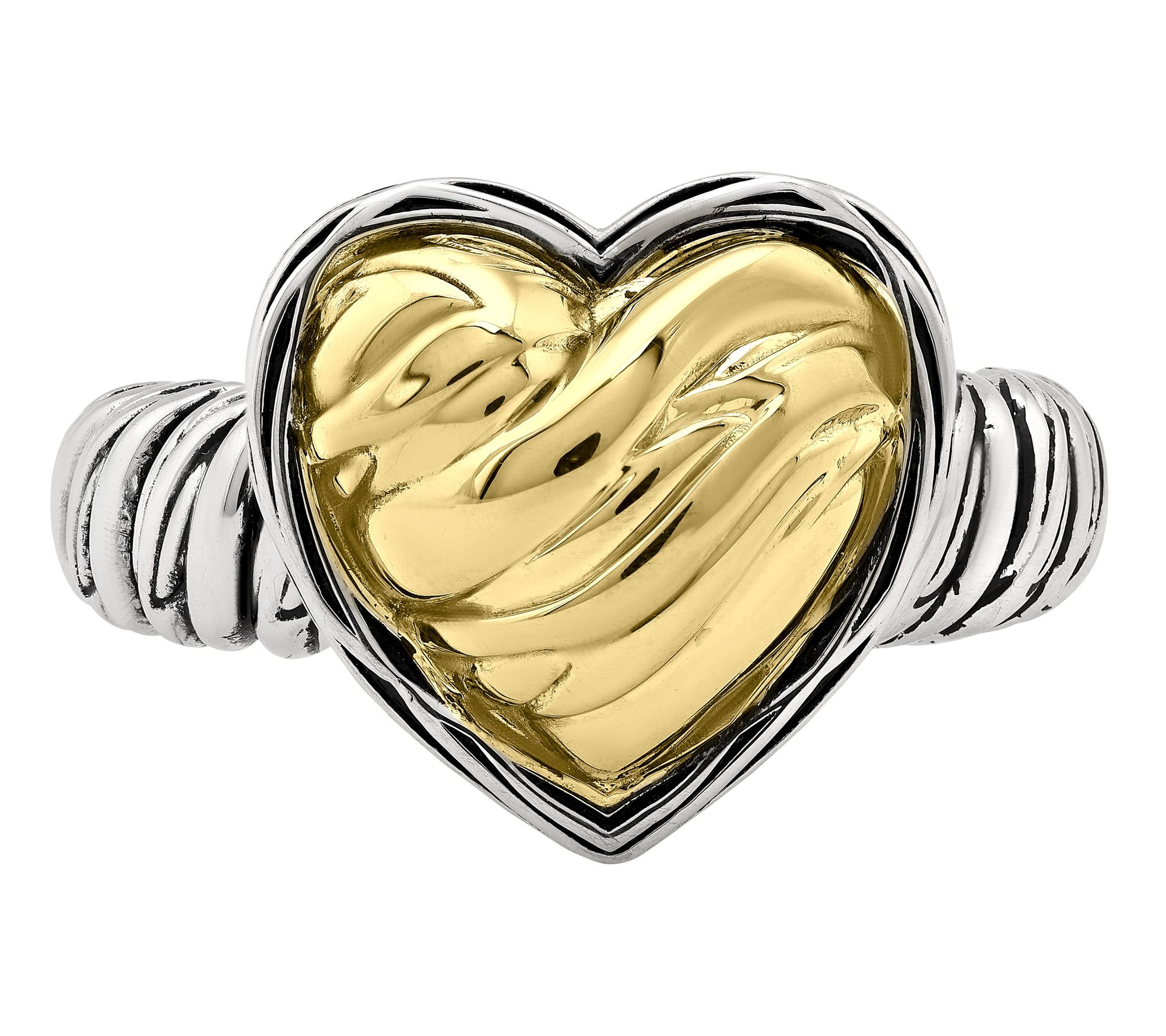 Christian James by Scott Grimes Ripple Heart Ring, Sterling